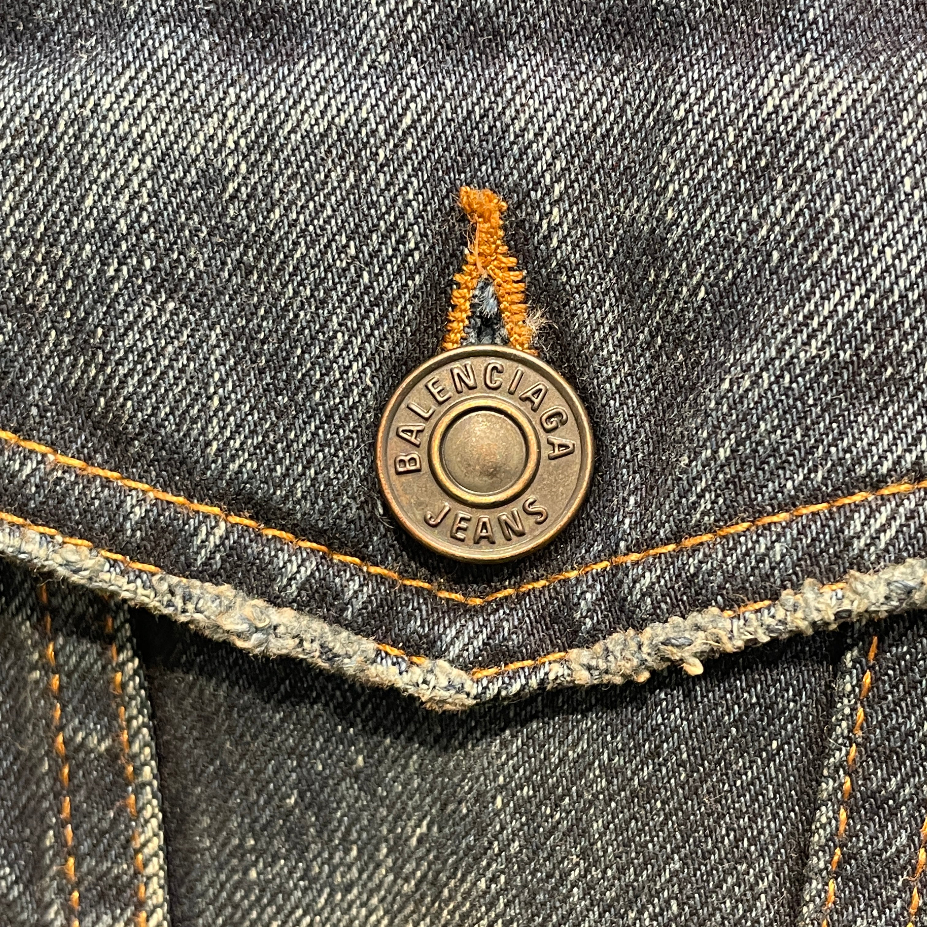 BALENCIAGA/Denim Jkt/36/Denim/IDG/DENIM/WOOL DARK WASH COAT view 5