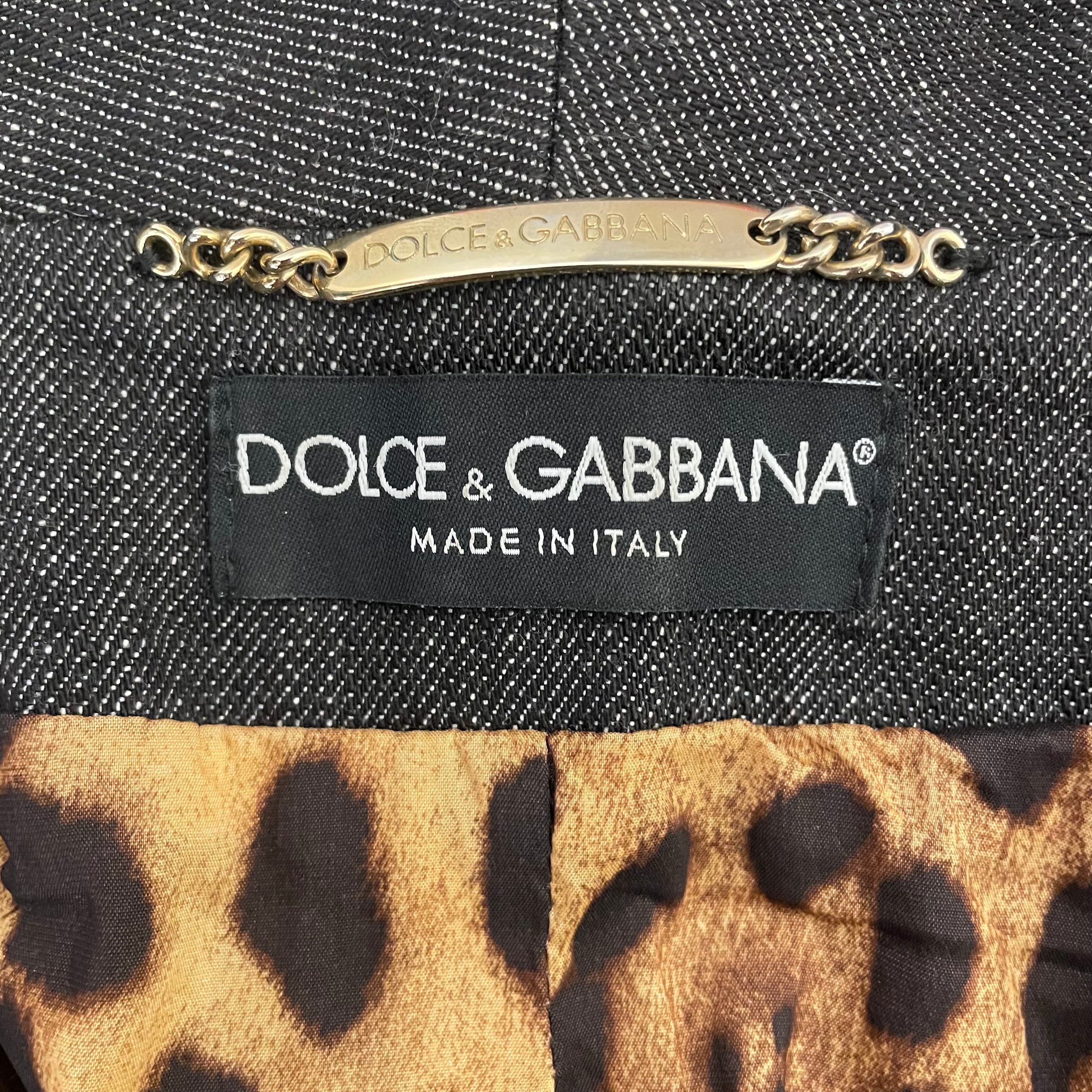 DOLCE&GABBANA/Denim Jkt/38/Denim/NVY/leopard print lining 2007 view 3
