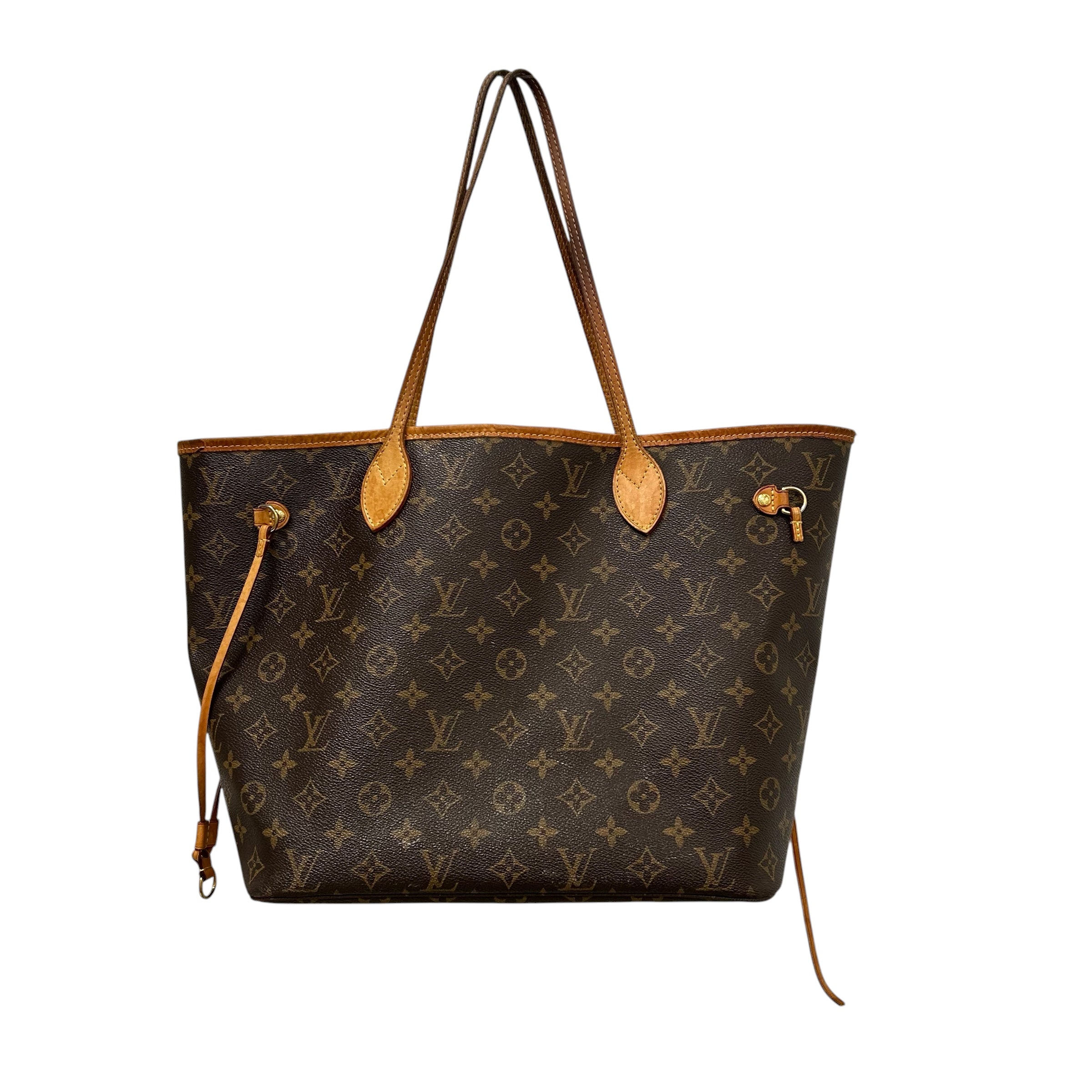 LOUIS VUITTON/Tote Bag/Monogram/Leather/BRW/Neverfull pouch view 2