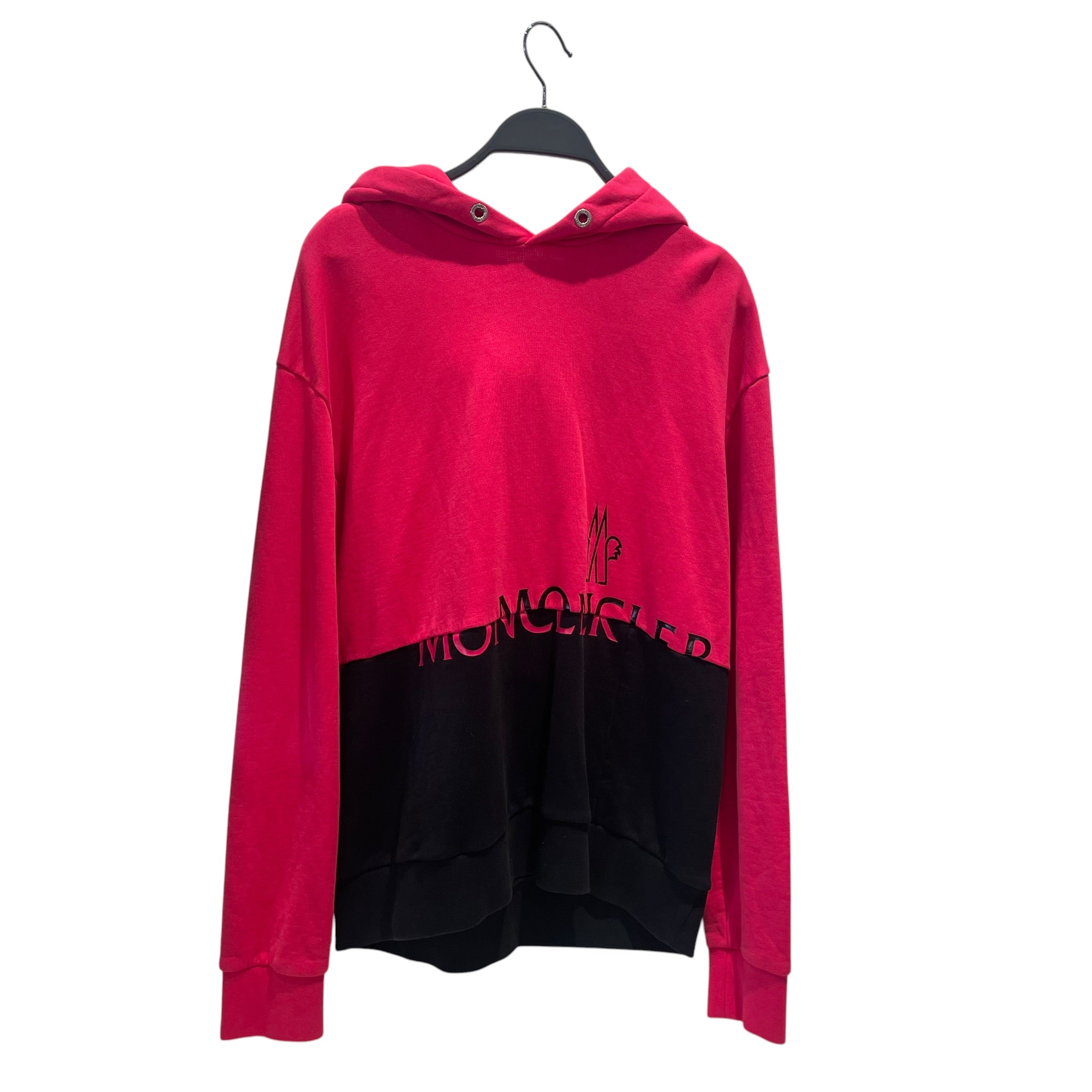 MONCLER/Hoodie/M/Cotton/BLK/PINK AND BLACK FLEECE HOOIDE view 1