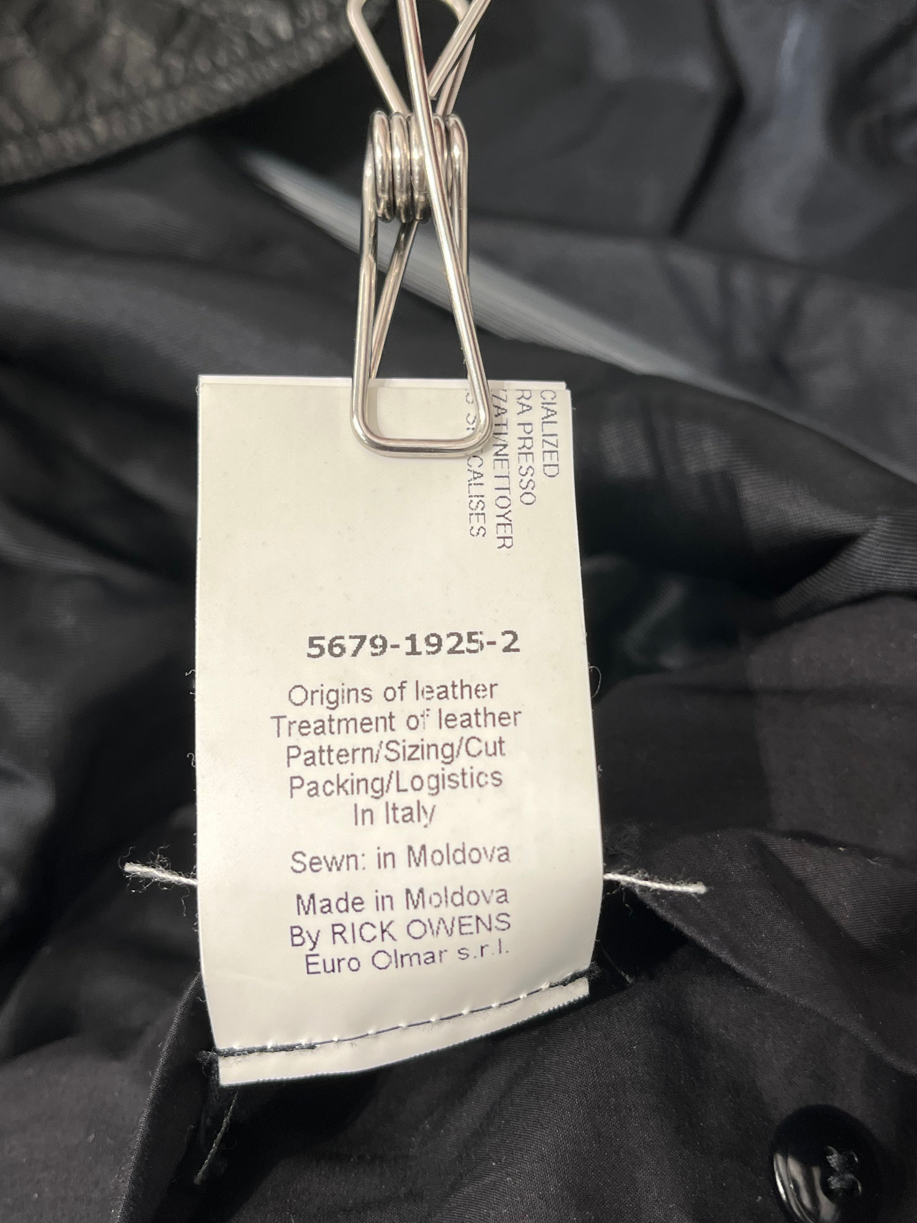 Rick Owens/Leather Jkt/6/Leather/BLK/RP15F1703-LD view 6