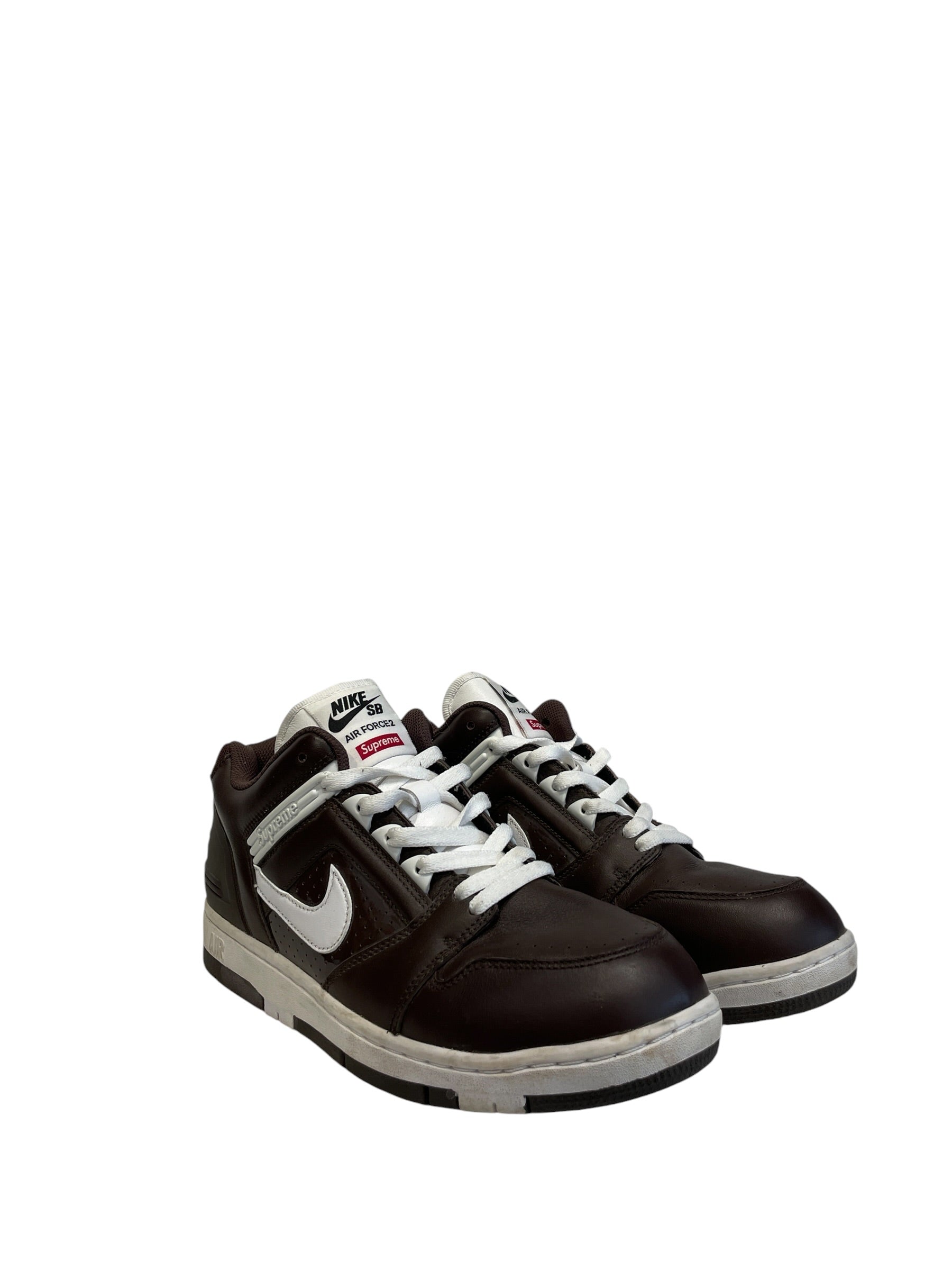 NIKE SB/Low-Sneakers/US 10/BRW/SUPREME X NIKE SB AIR FORCE LO view 1