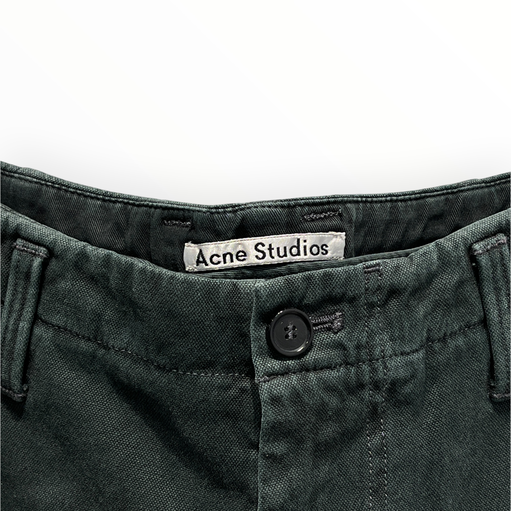 Acne Studios/Cargo Pants/38/Cotton/IDG/ANSELM PSS18 TROUSERS MUTE GRN view 3
