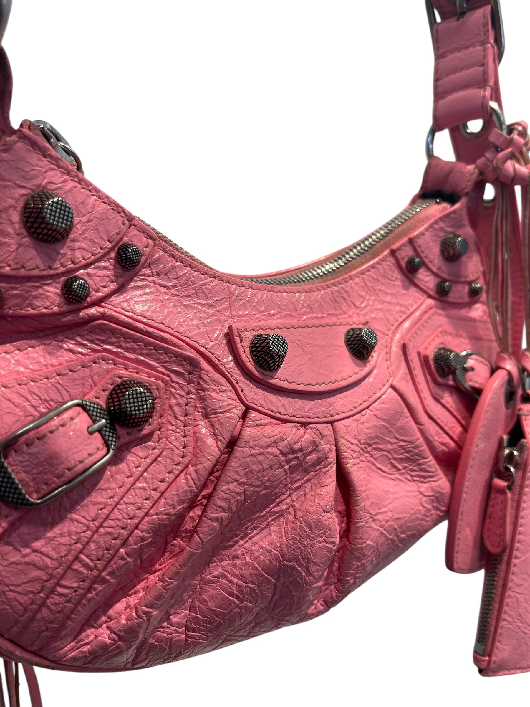 BALENCIAGA/Bag/Leather/PNK/LA CAGOLE SHOULER BAG view 4