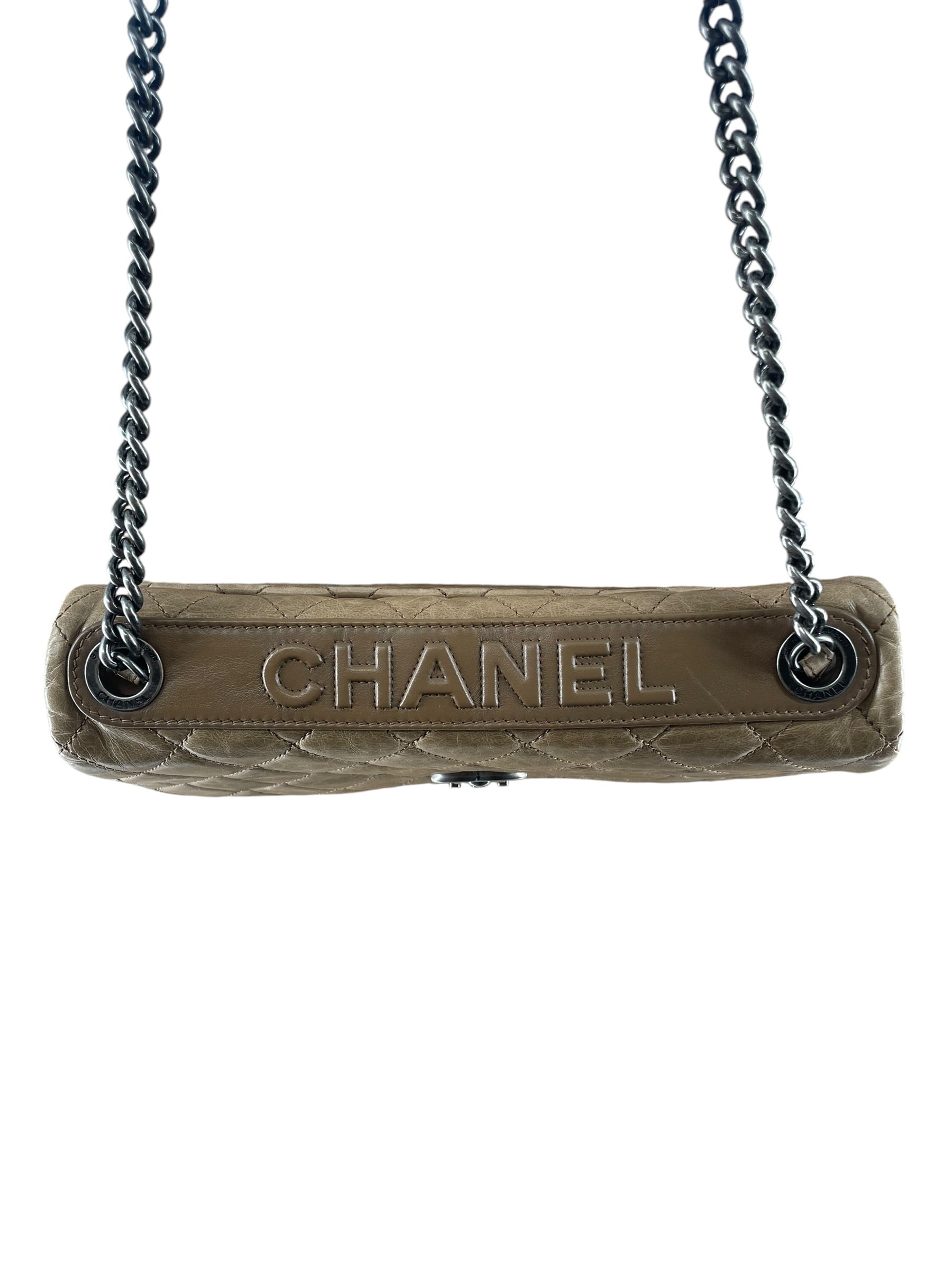 CHANEL/Hand Bag/Border/Leather/BRW/MATELASSE QUILTED BOY BAG view 4