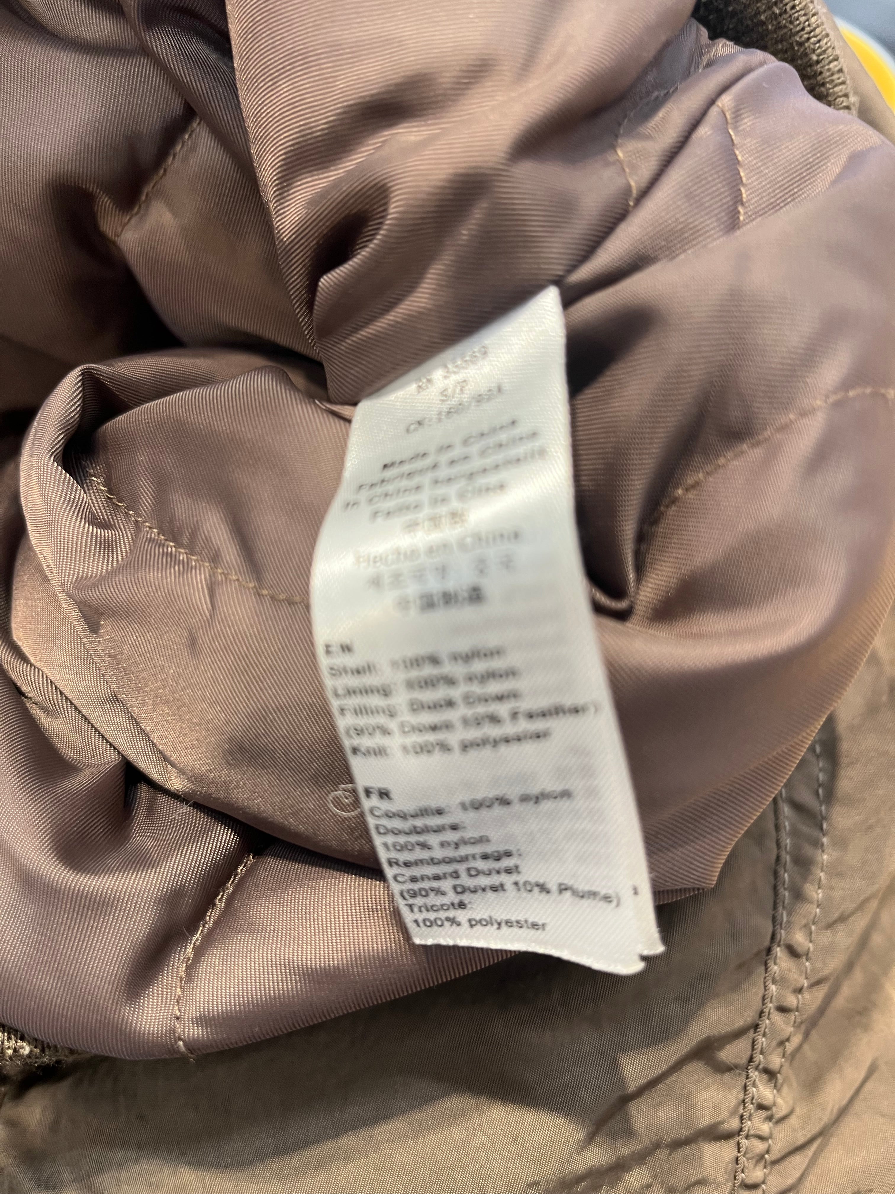 ALPHA INDUSTRIES/Puffer Coat/S/Nylon/KHK/SHAWL COLLAR CROPPED JKT view 4