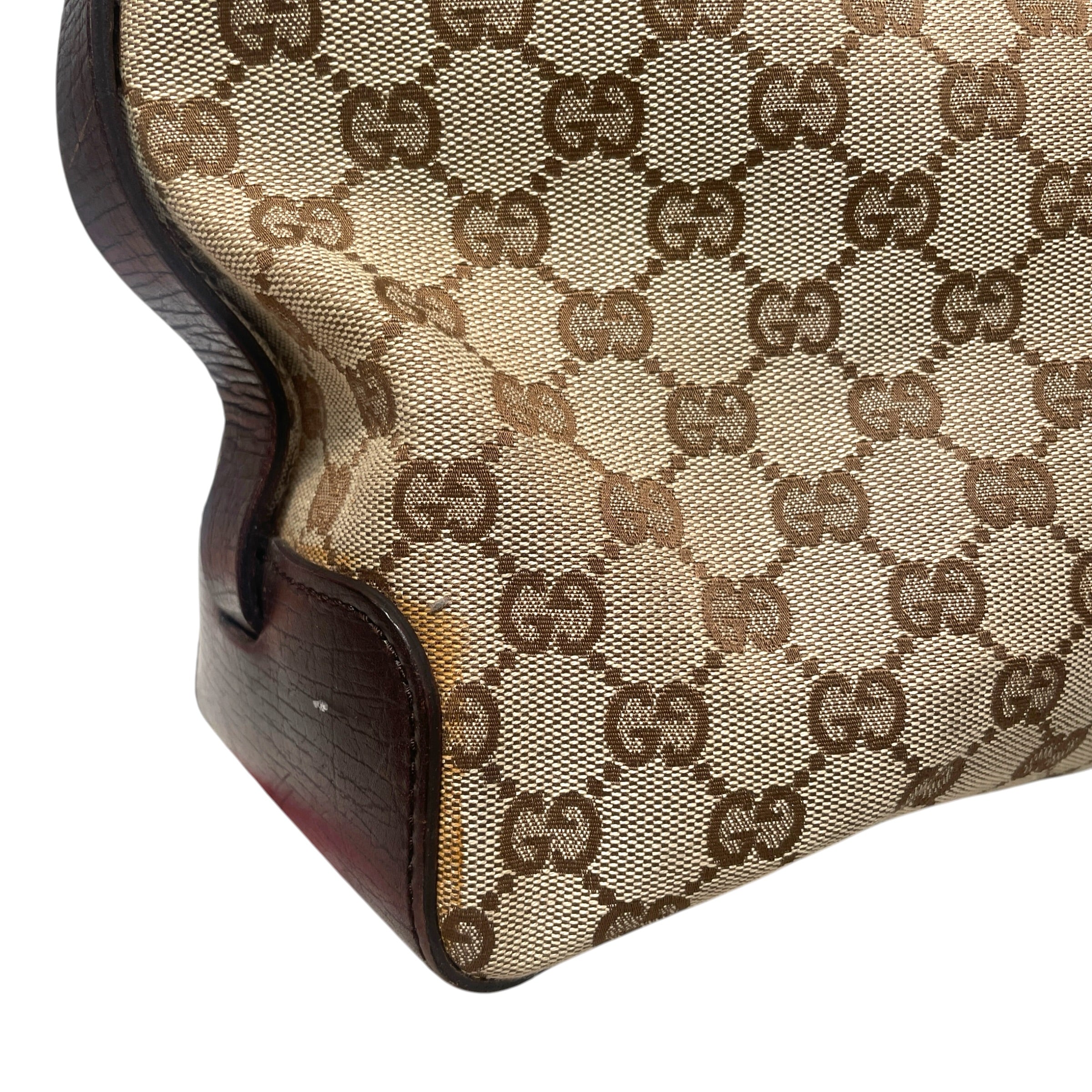 GUCCI/Tote Bag/Monogram/Cotton/BRW/GG Canvas Belted Buckle Tote view 6