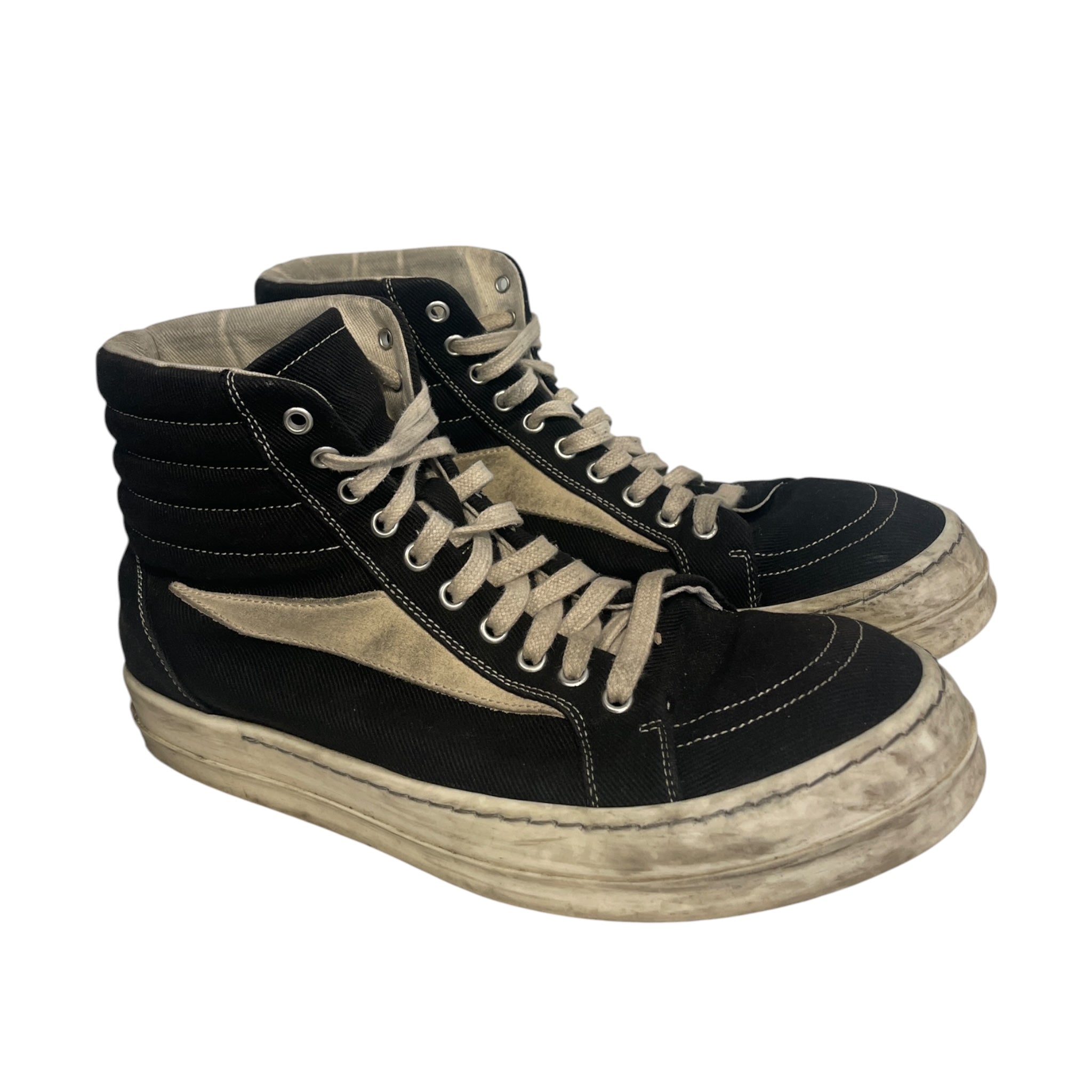 RICK OWENS DRKSHDW/Hi-Sneakers/EU 42/Cotton/BLK/hi top rick vans view 1