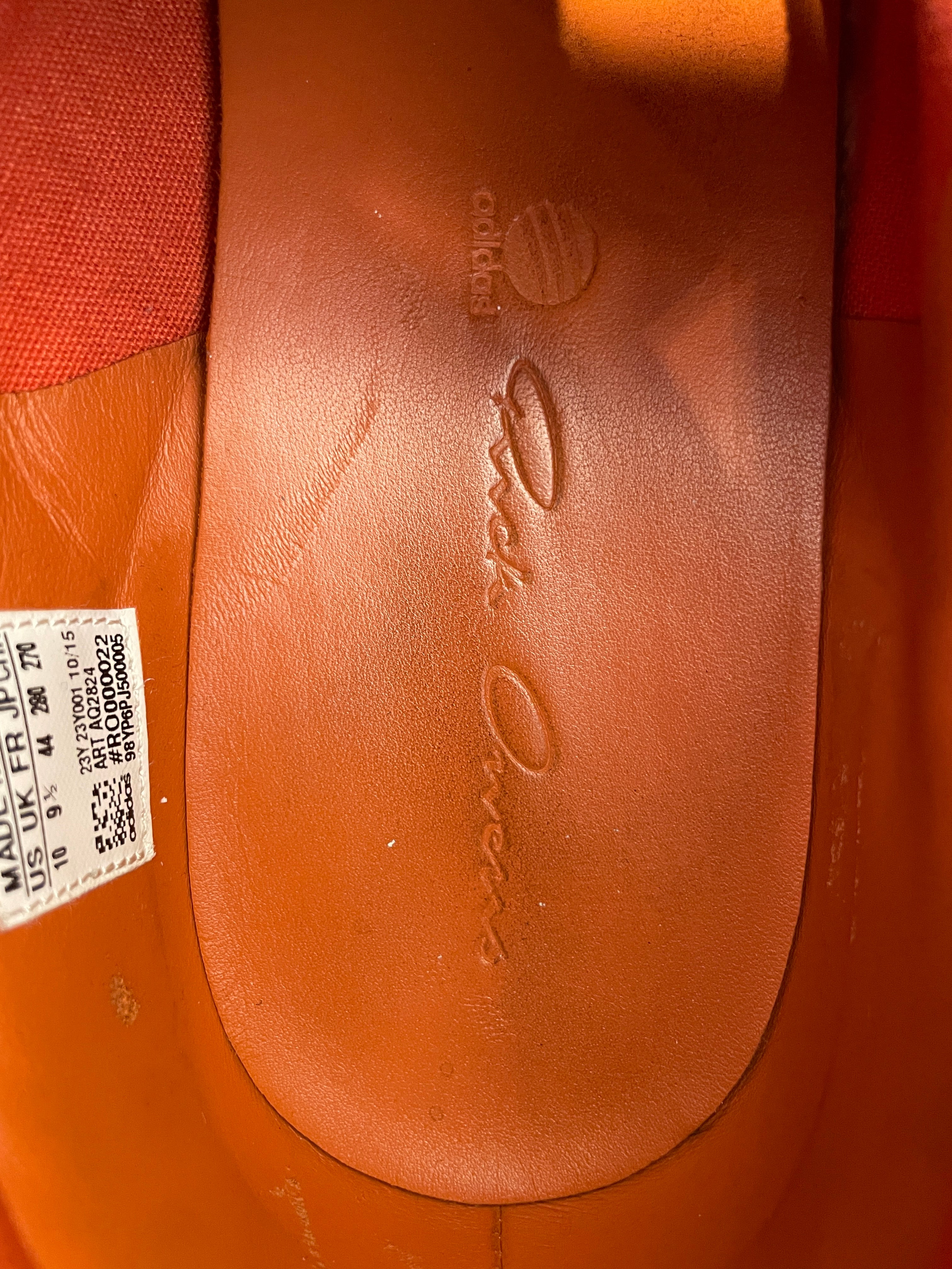 adidas/Rick Owens/Low-Sneakers/US 10/Nylon/ORN/FOX ORANGE RUNNERS view 3