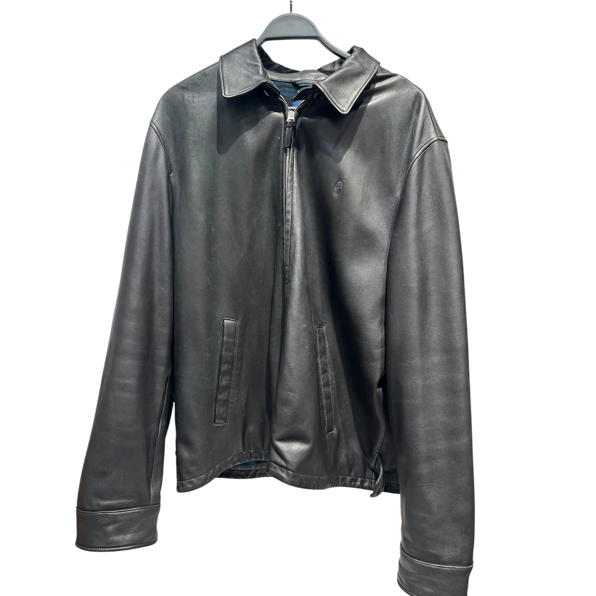 POLO RALPH LAUREN/Leather Jkt/XL/Leather/BLK/Black Horse Lambskin view 1
