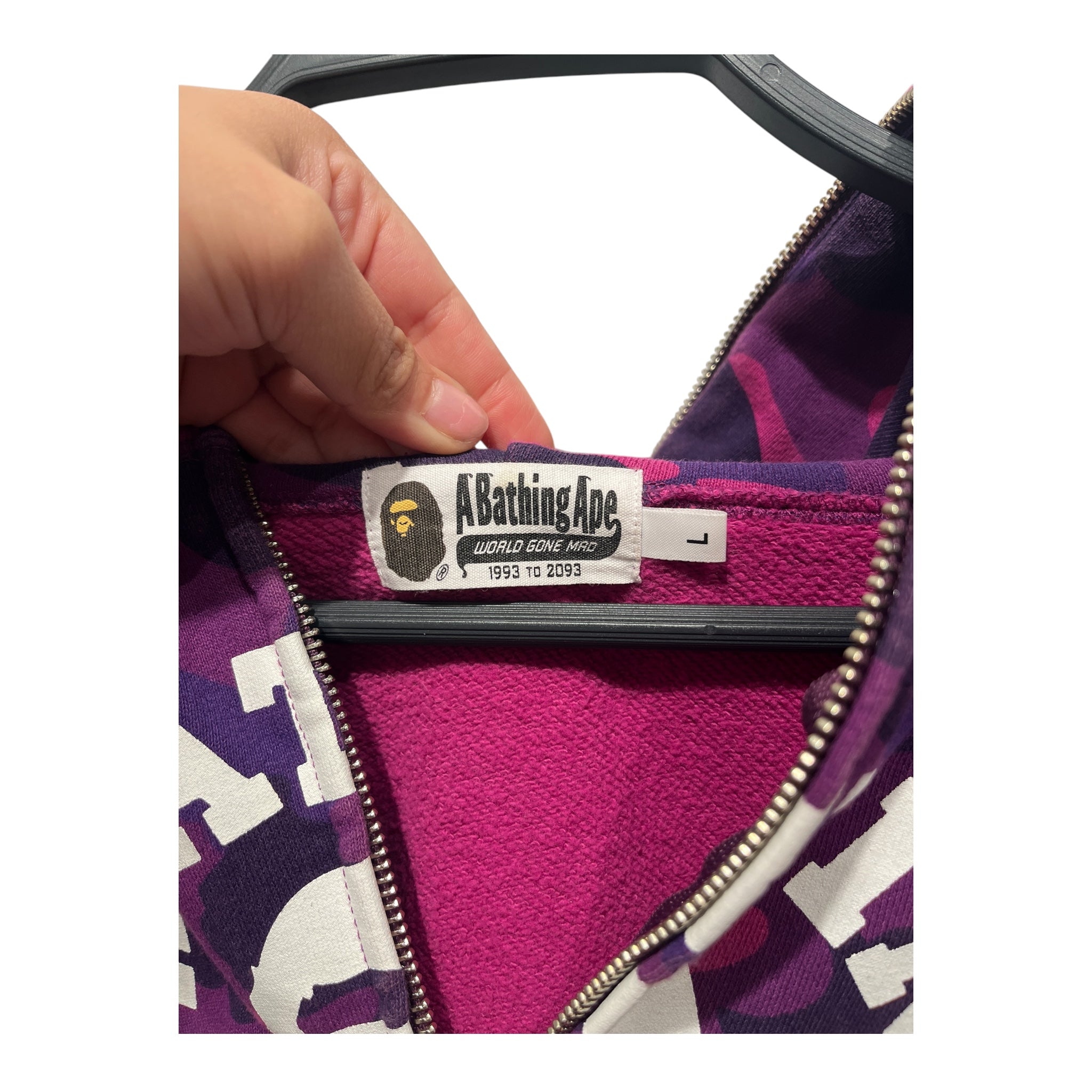 A BATHING APE/Jacket/L/Cotton/PUP/Camouflage/All Over Bape Full Zip view 3