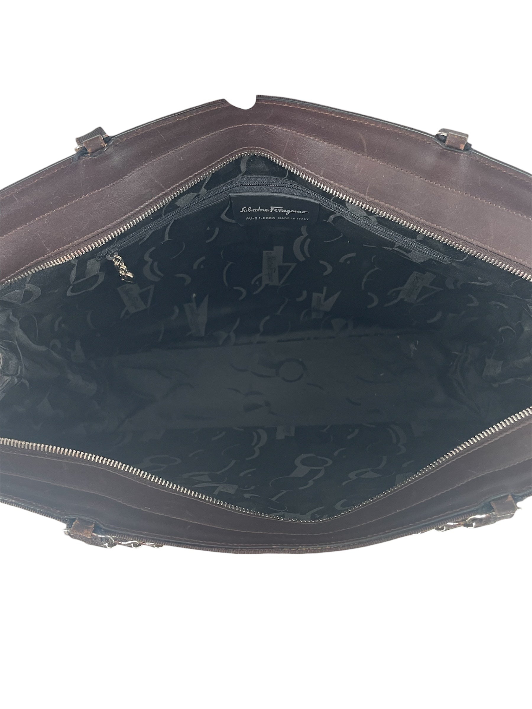 Salvatore Ferragamo/Bag/Cotton/BRW/PANELS view 4