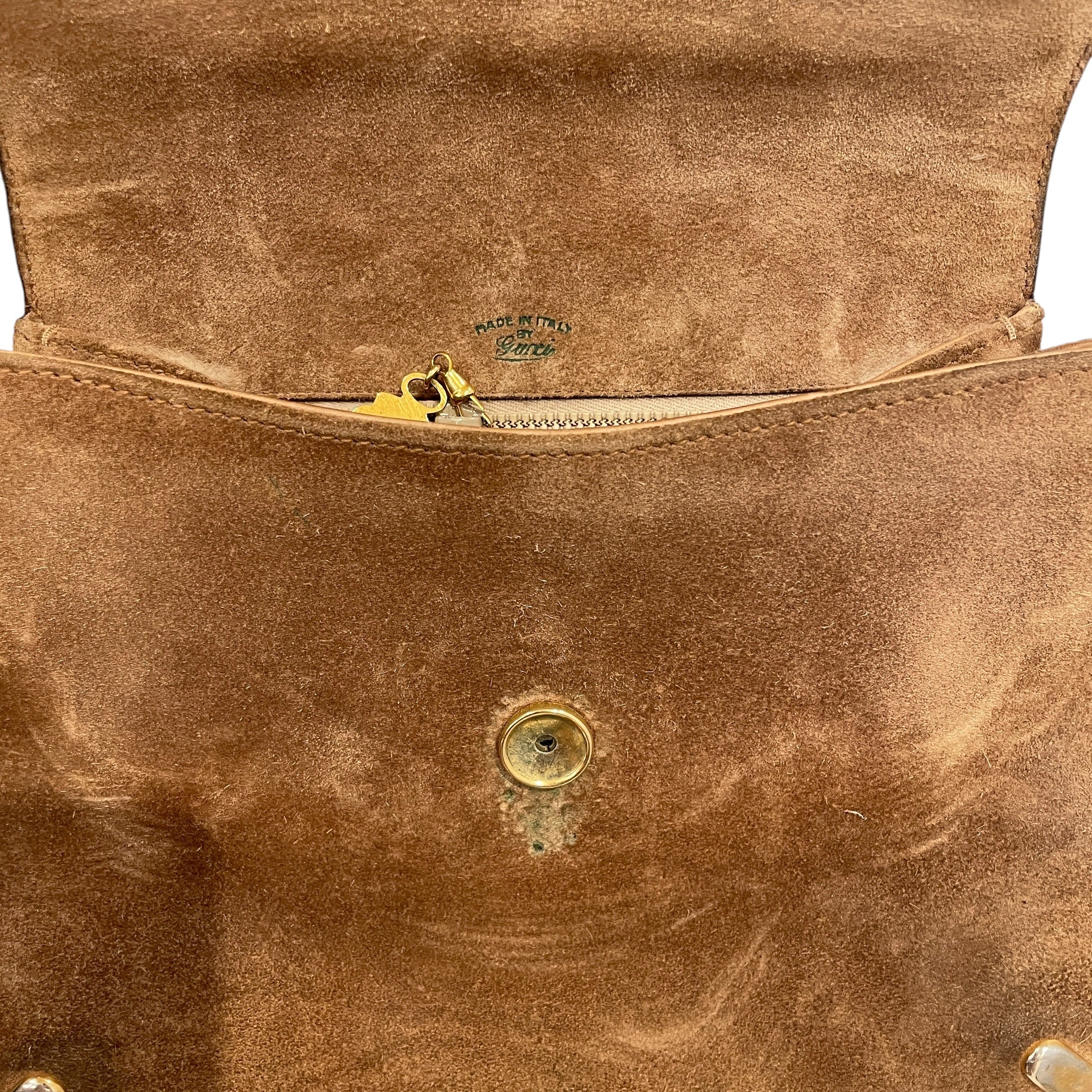 GUCCI/Hand Bag/Leather/CML/Suede/Gold Hardware view 6