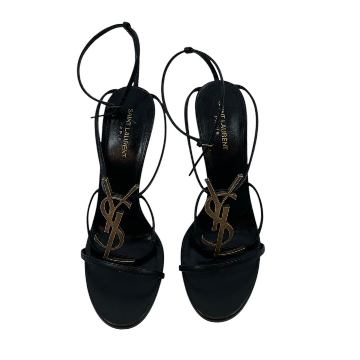 SAINT LAURENT/Heels/EU 42/Leather/BLK/CASSADRA 100 HEELS view 3