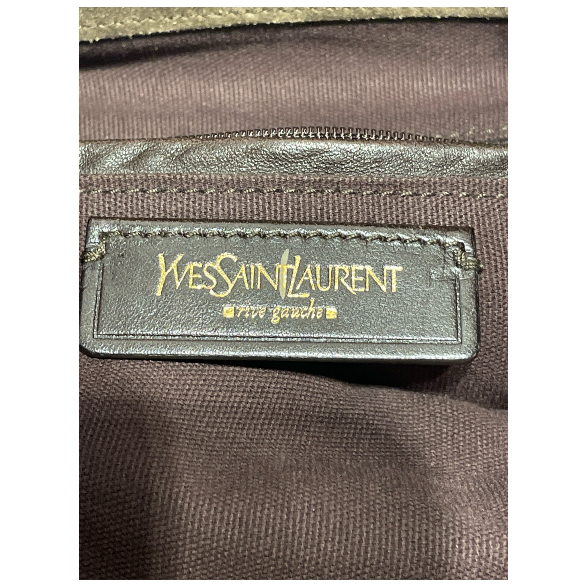 YVES SAINT LAURENT/Hand Bag/Leather/BRW/Rive Gauche Downtown view 3