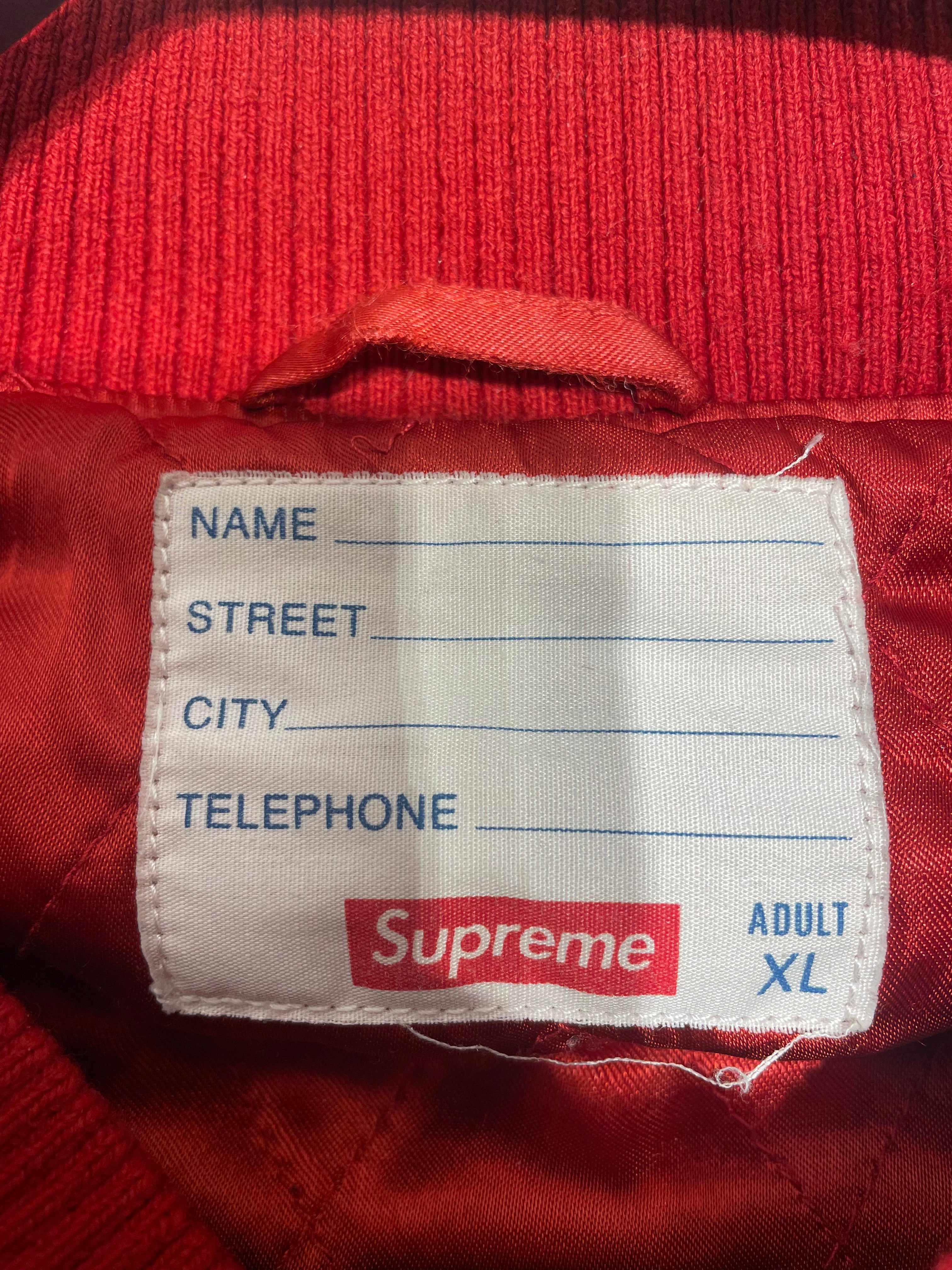 Supreme/Jacket/XL/Wool/RED/Graphic/GEOMETRIC BACK LOGO view 3