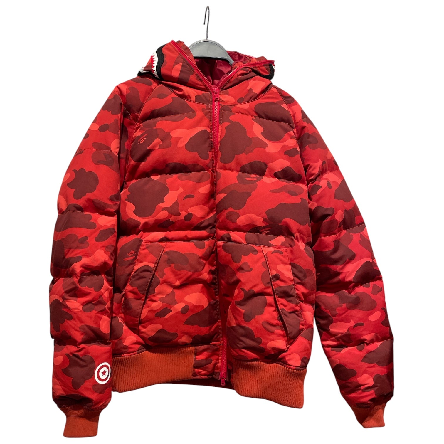 A BATHING APE/Puffer Jkt/L/RED/Camouflage/ view 1