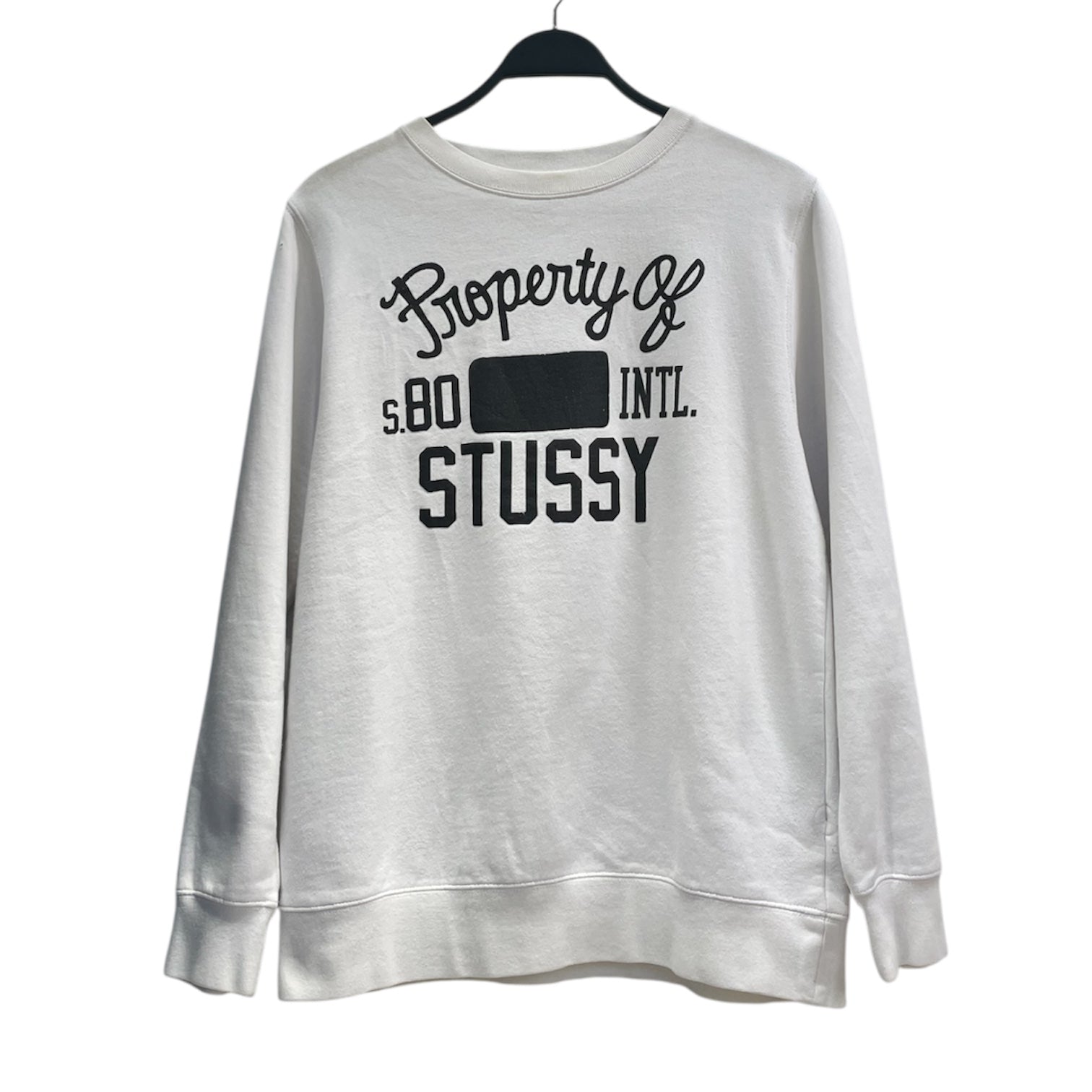 STUSSY/Sweatshirt/M/Graphic/Cotton/WHT/USA College view 1