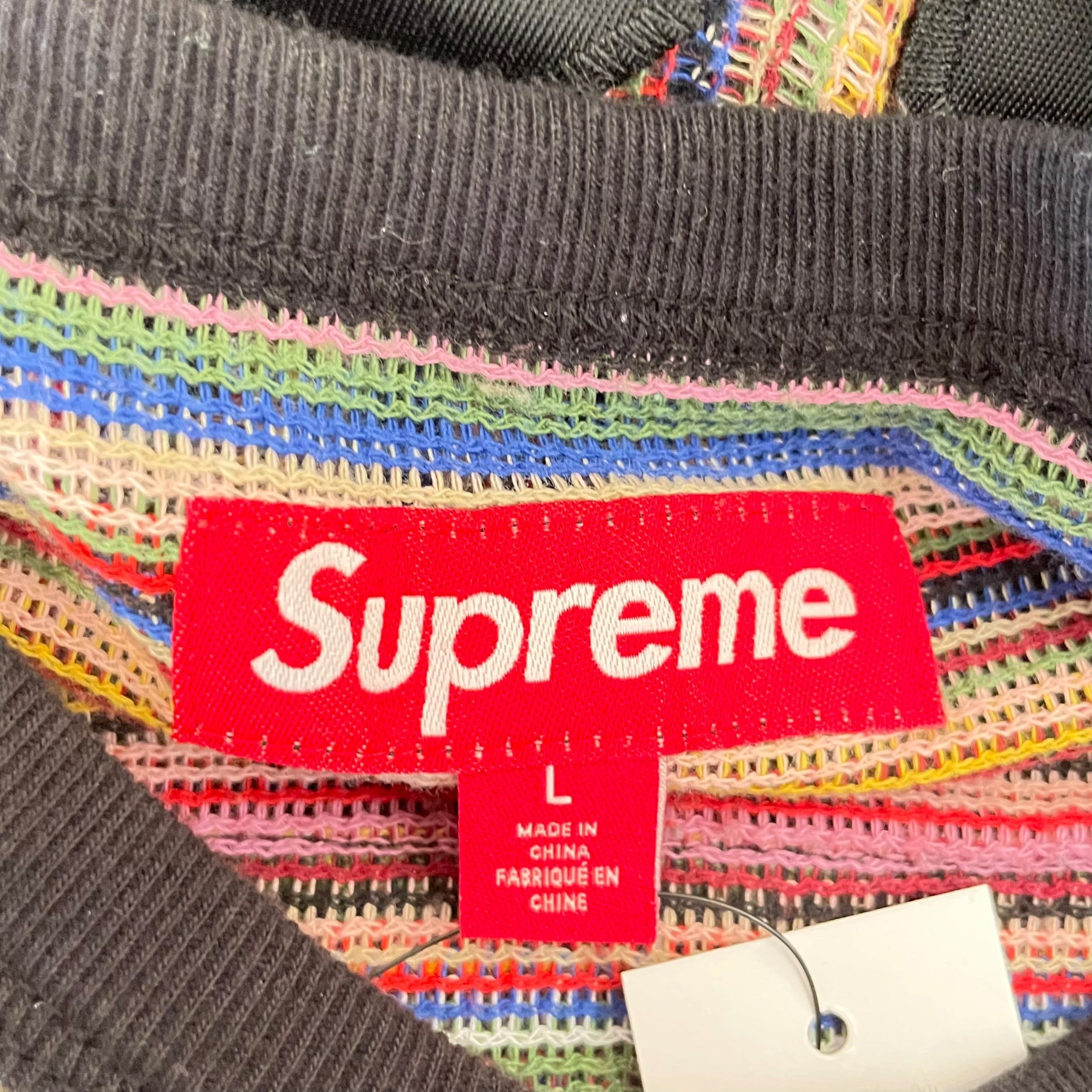 Supreme/T-Shirt/L/Cotton/MLT/All Over Print/Open Knit Football Top view 3