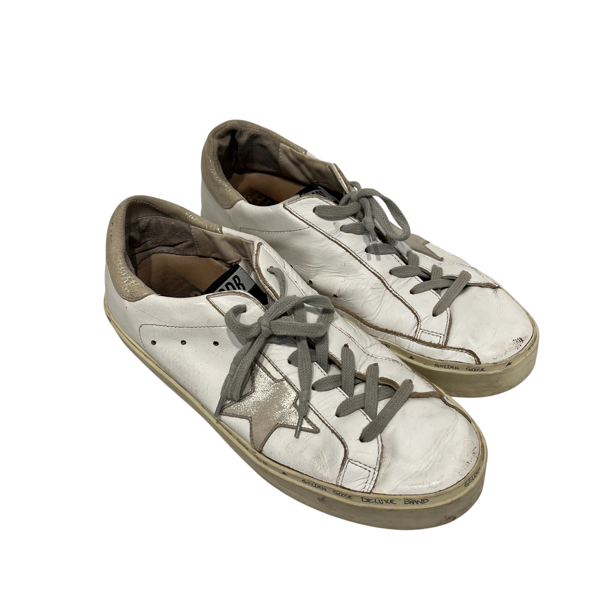 GOLDEN GOOSE/Low-Sneakers/Leather/WHT/hi-star view 1