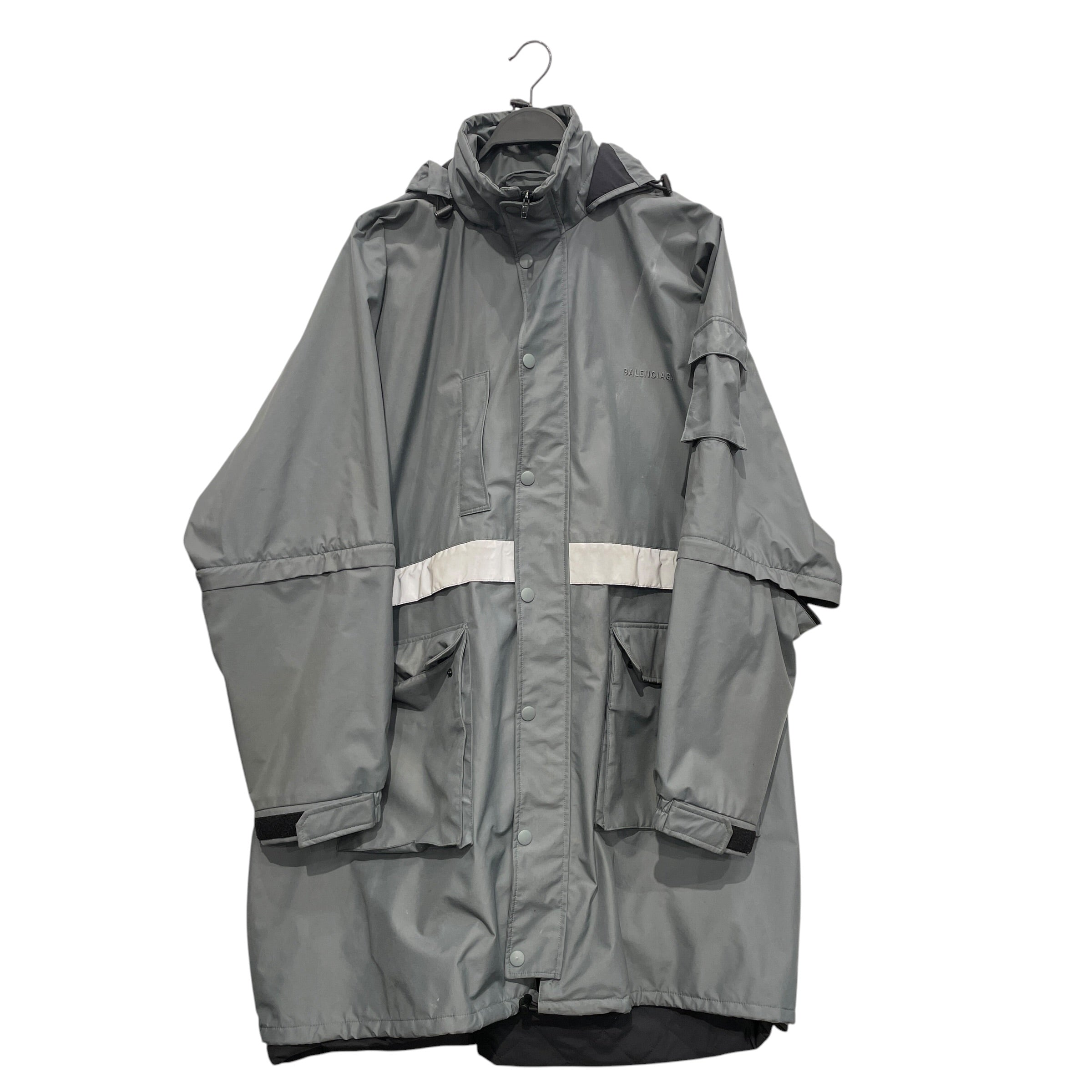 BALENCIAGA/Jacket/44/Polyester/GRY/REFLECTIVE PARKA view 1