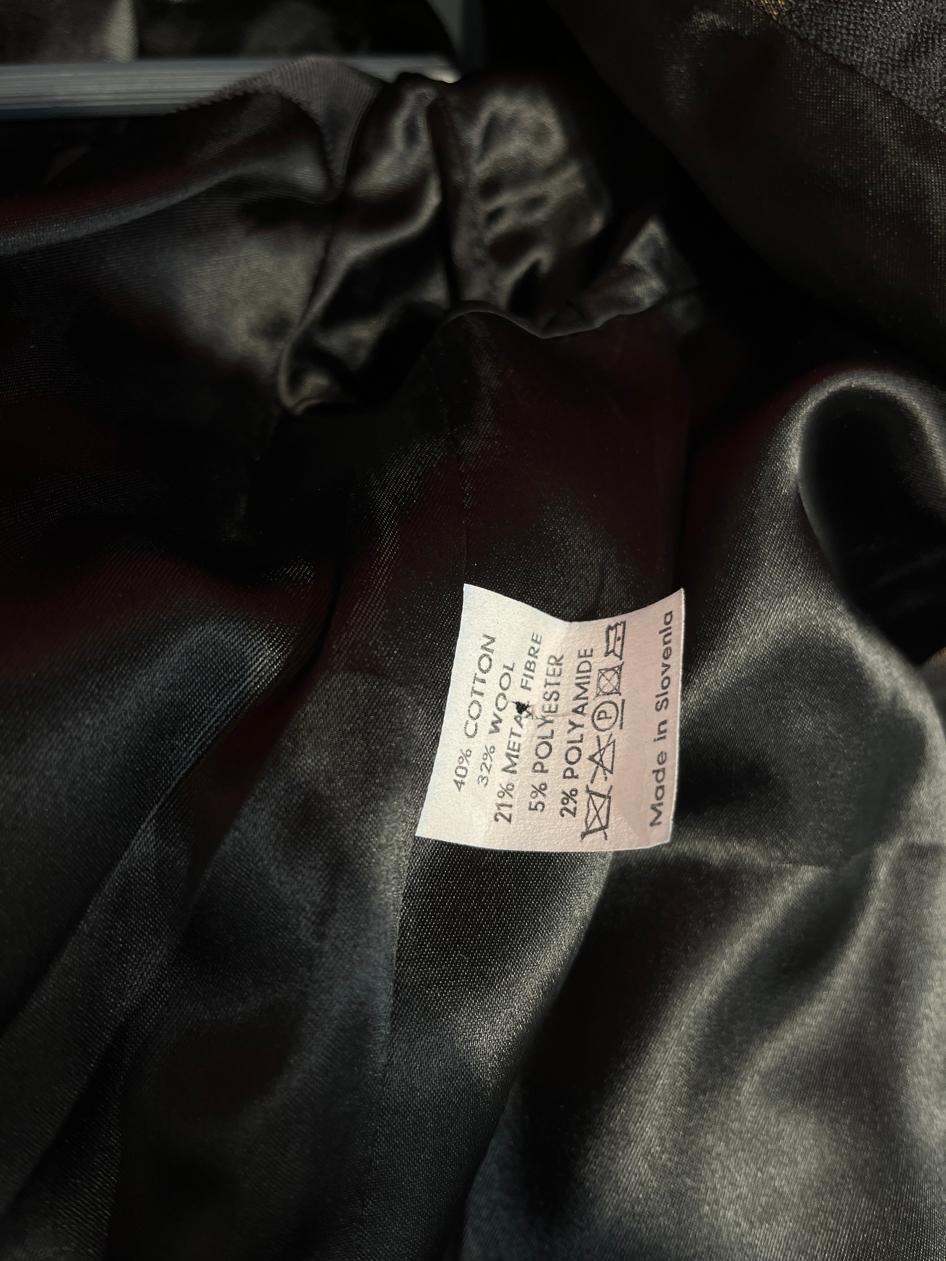 DRIES VAN NOTEN/Tailored Jkt/36/All Over Print/Polyester/BLK/GOLD + LACE view 4