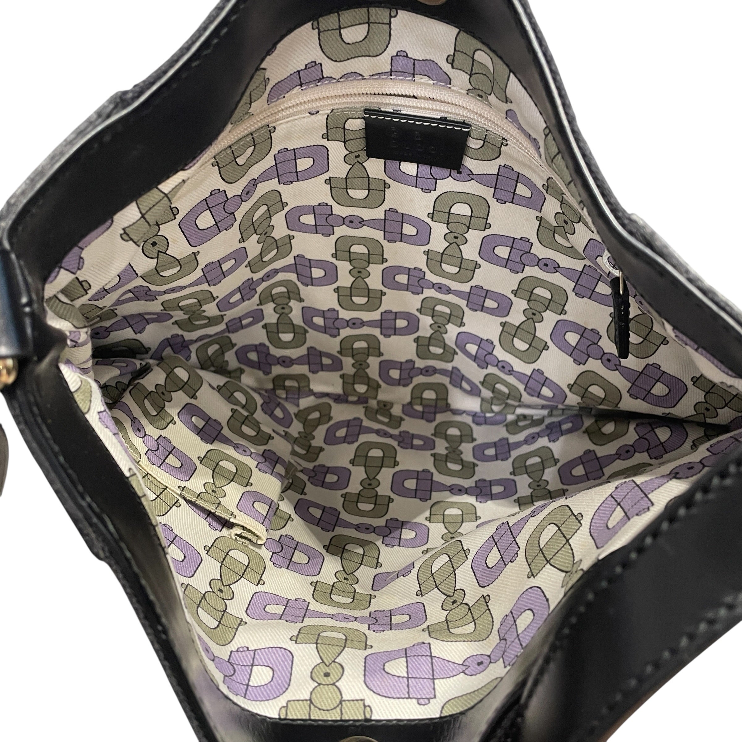 GUCCI/Cross Body Bag/BLK/Canvas Hobo Bag view 4