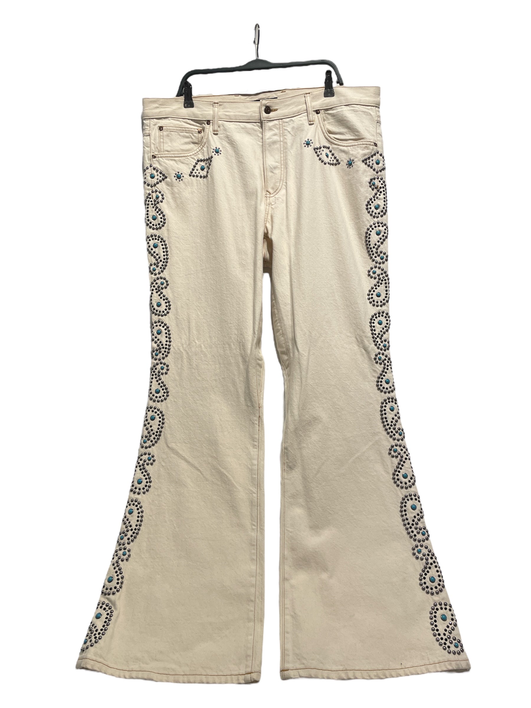 COUT DE LA LIBERTE/Pants/38/Cotton/WHT/All Over Print/ view 1