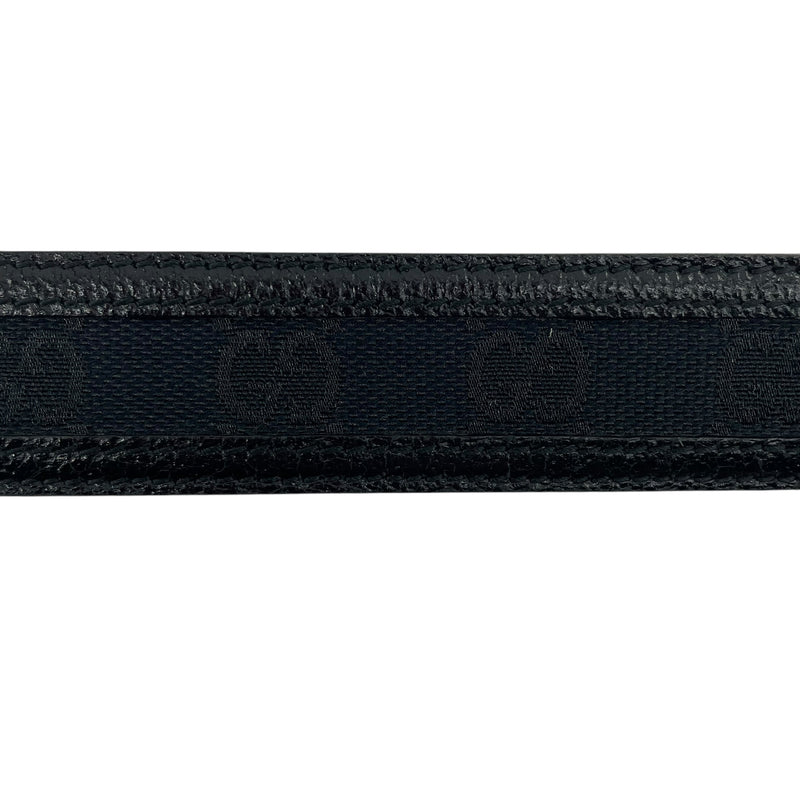 GUCCI/Belt/FREE/Monogram/Leather/BLK/CANVAS MONOGRAM LOGO BUCKLE