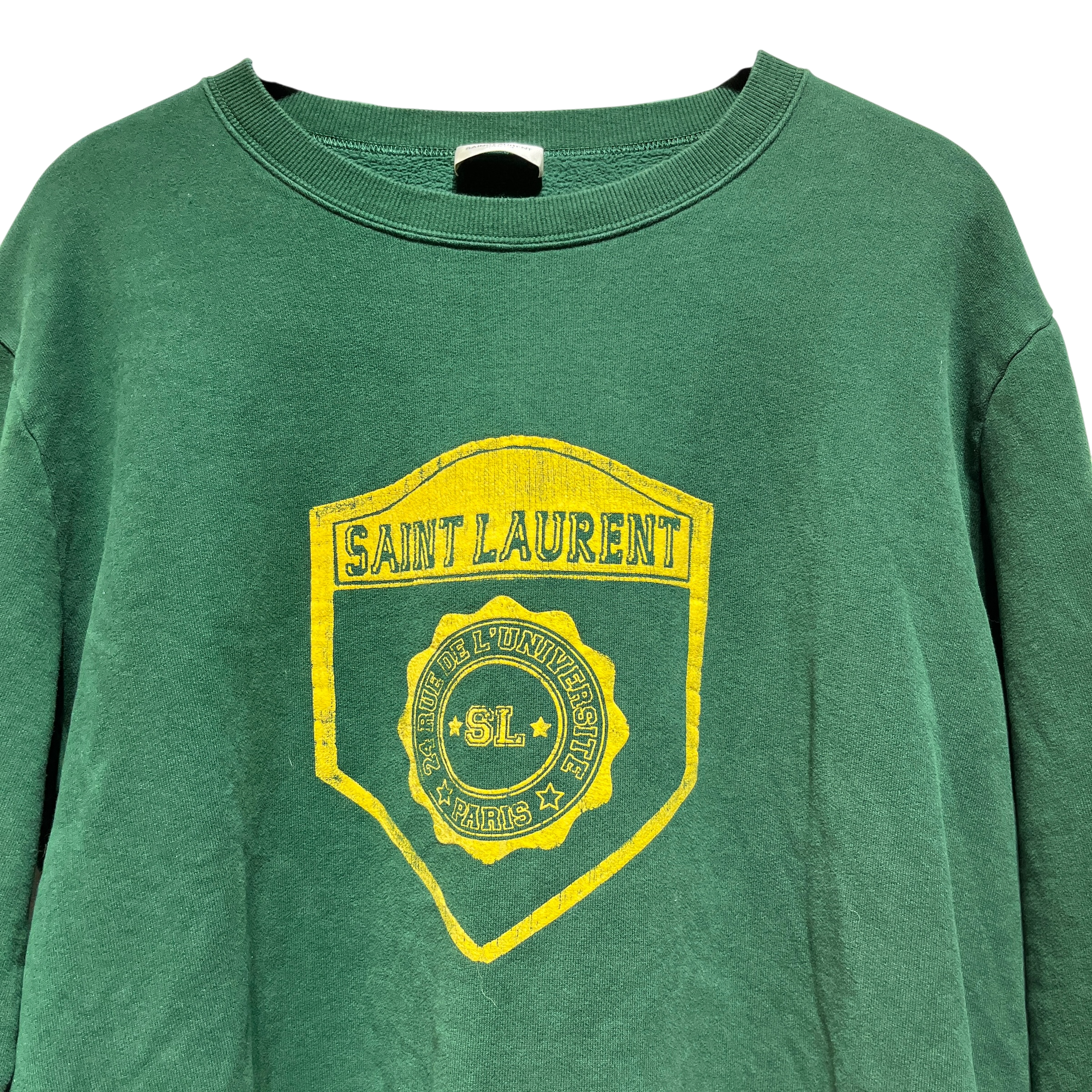SAINT LAURENT/Sweater/XXL/Cotton/GRN/collegiate view 2