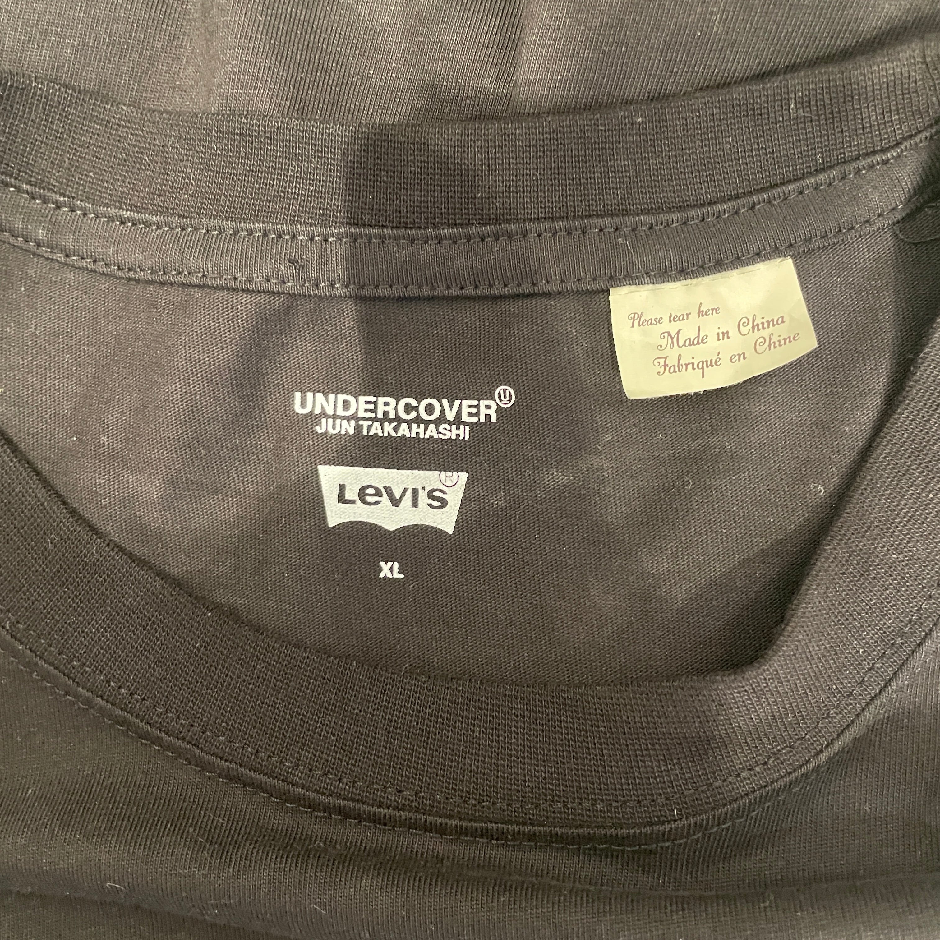 UNDERCOVER/Levi's/T-Shirt/XL/Cotton/BLK/Graphic/LIGHT DARKNESS NAIL view 3