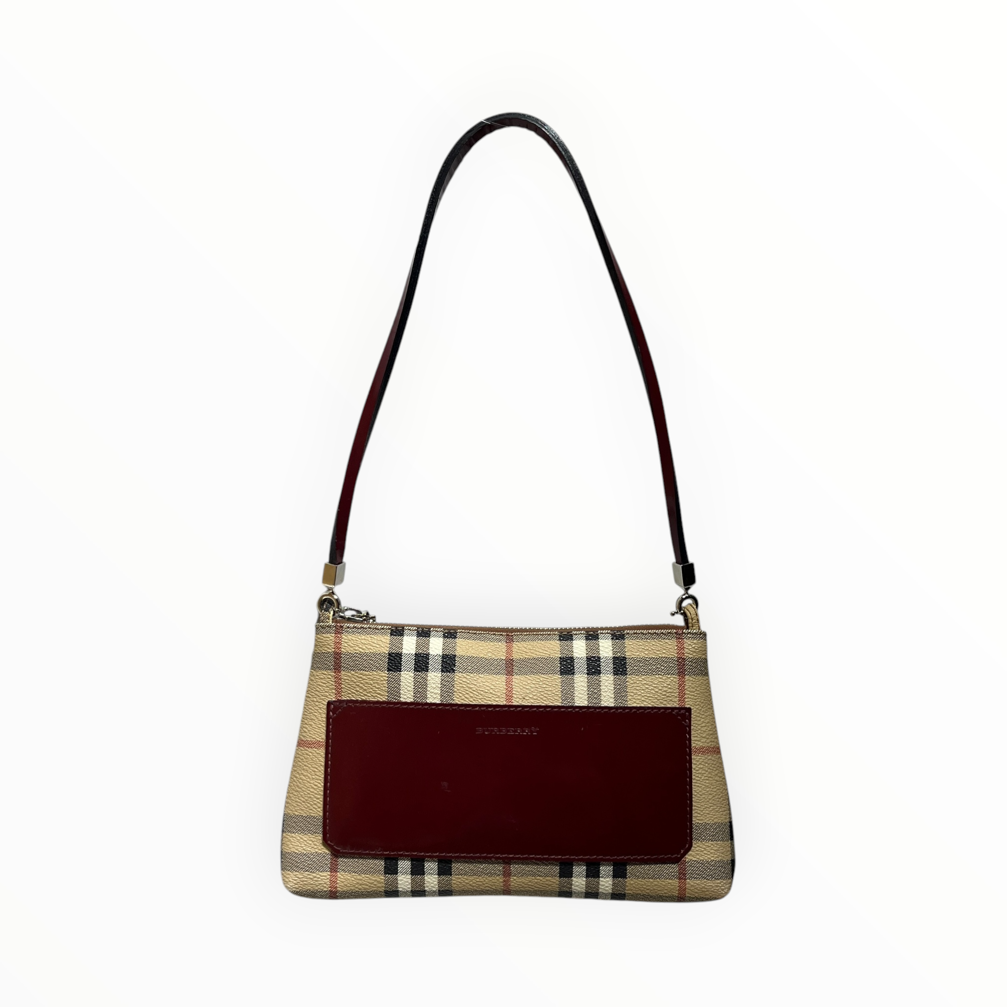 BURBERRY/Bag/Plaid/Leather/RED/ view 1