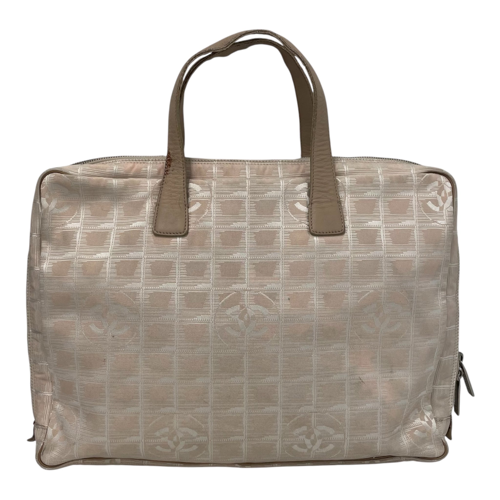 CHANEL/Tote Bag/All Over Print/Nylon/BEG/TRAVEL LINE TOTE / ZIP AROUND view 1