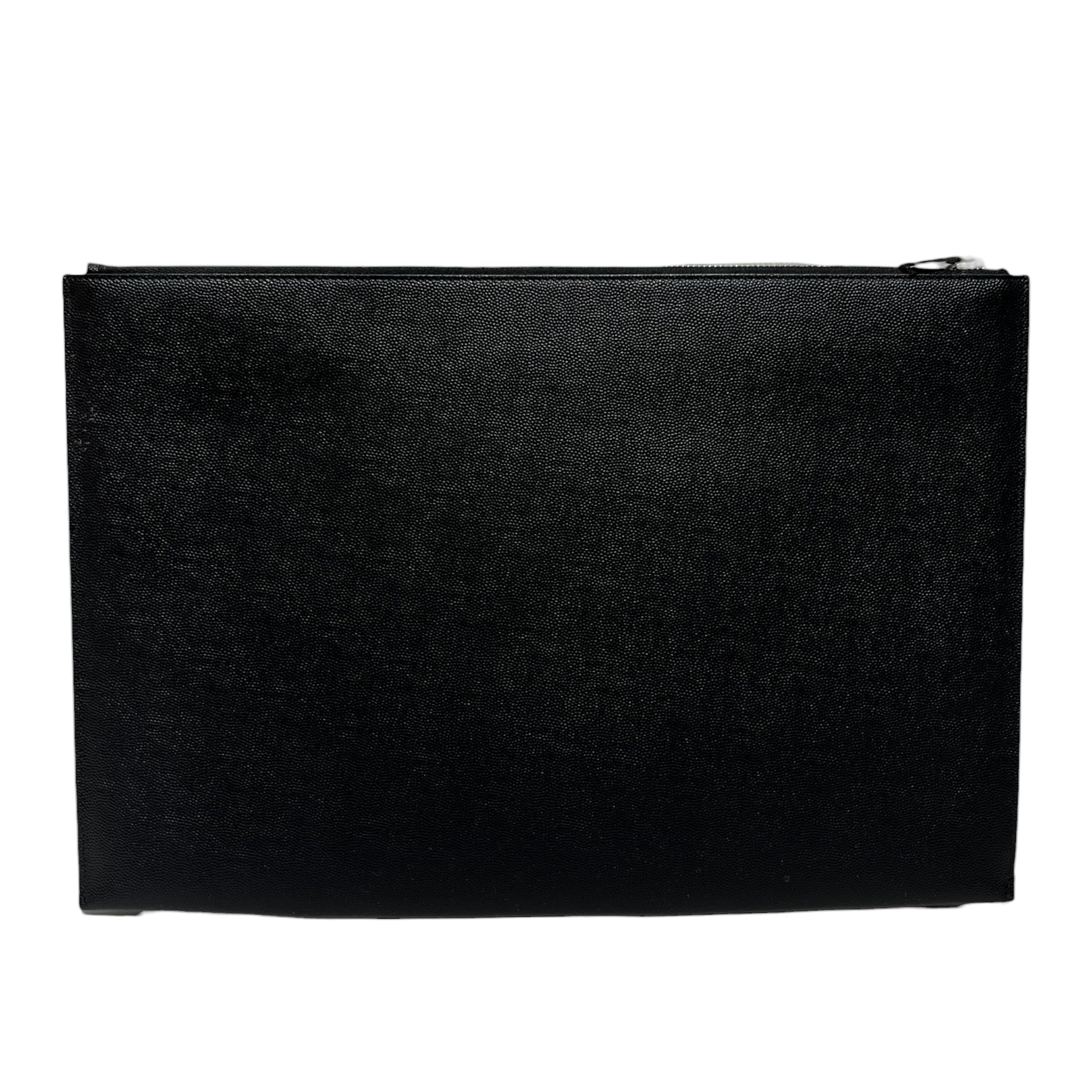 SAINT LAURENT/Pouch/Leather/BLK/Portfolio Zip view 2