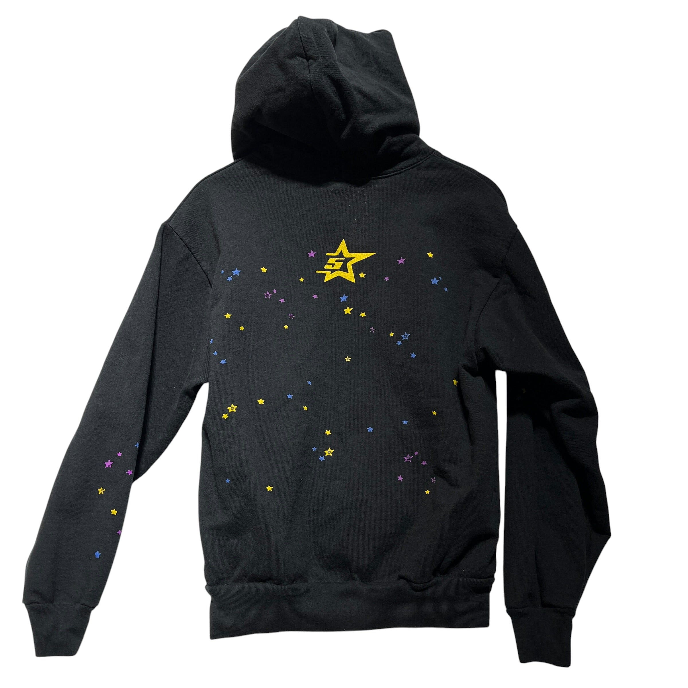 Sp5der/Hoodie/1/Cotton/BLK/NEON PINK LOGO view 2