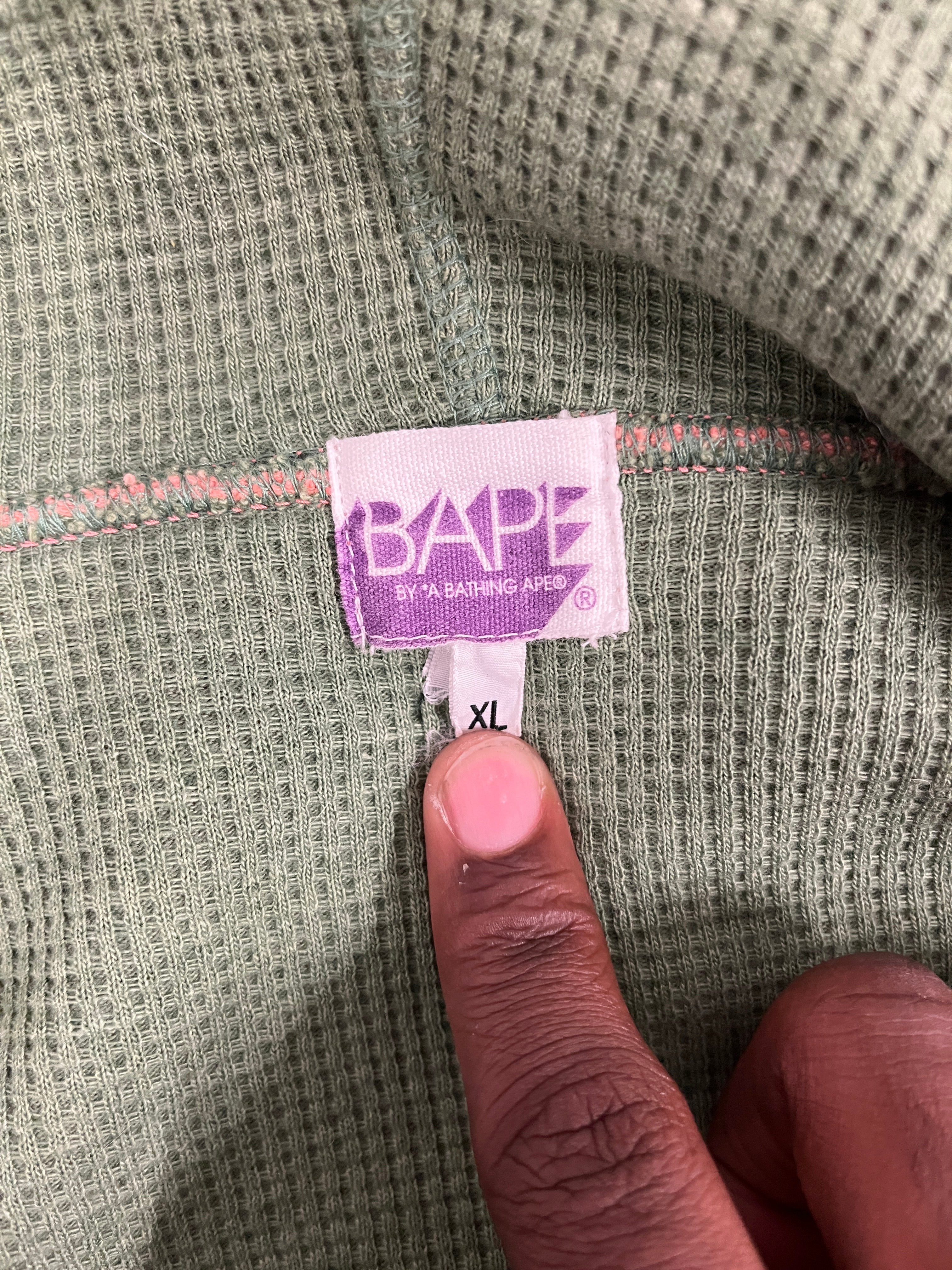 A BATHING APE/Zip Up Hoodie/XL/Cotton/PNK/ view 6