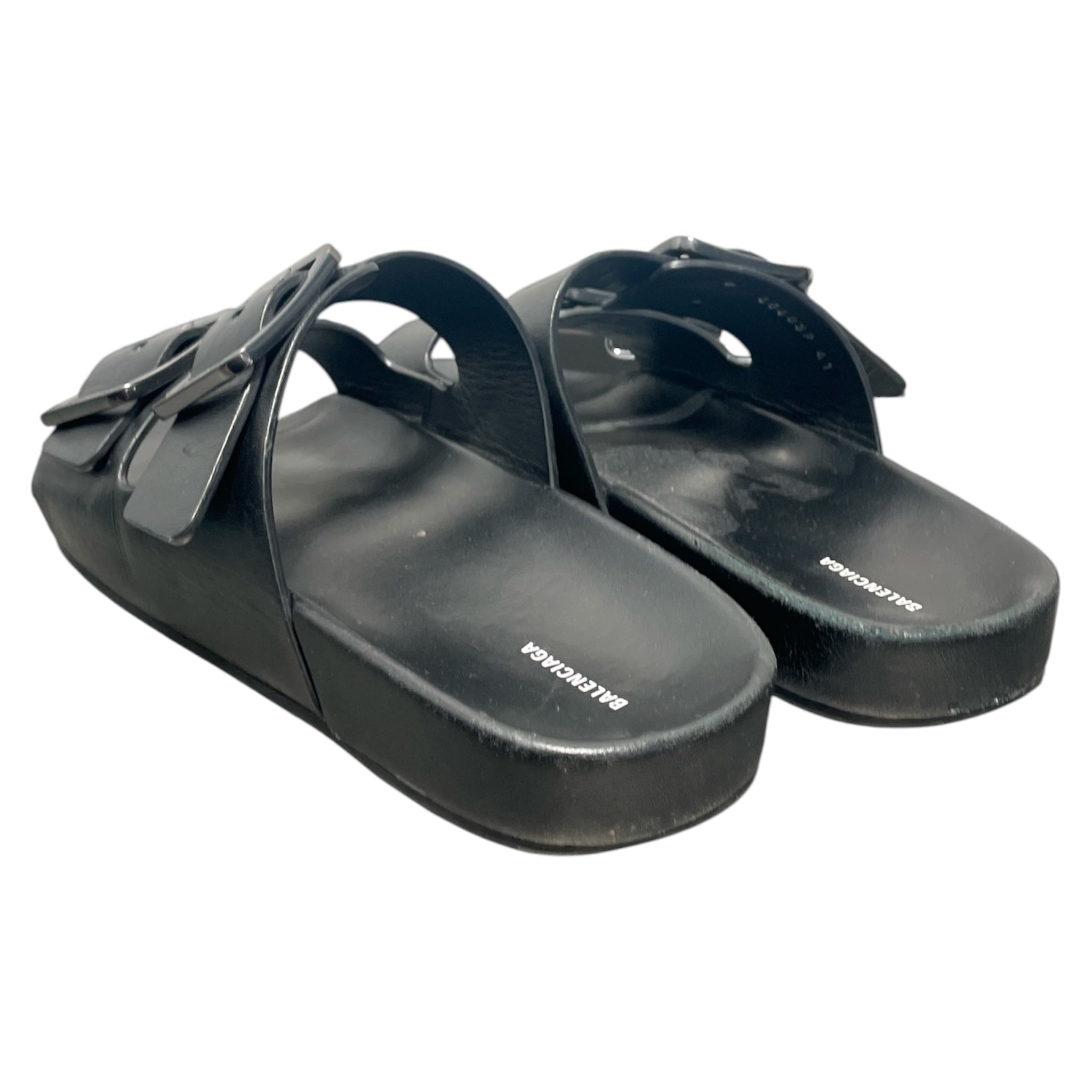 BALENCIAGA/Sandals/EU 41/Leather/BLK/mallorca view 2