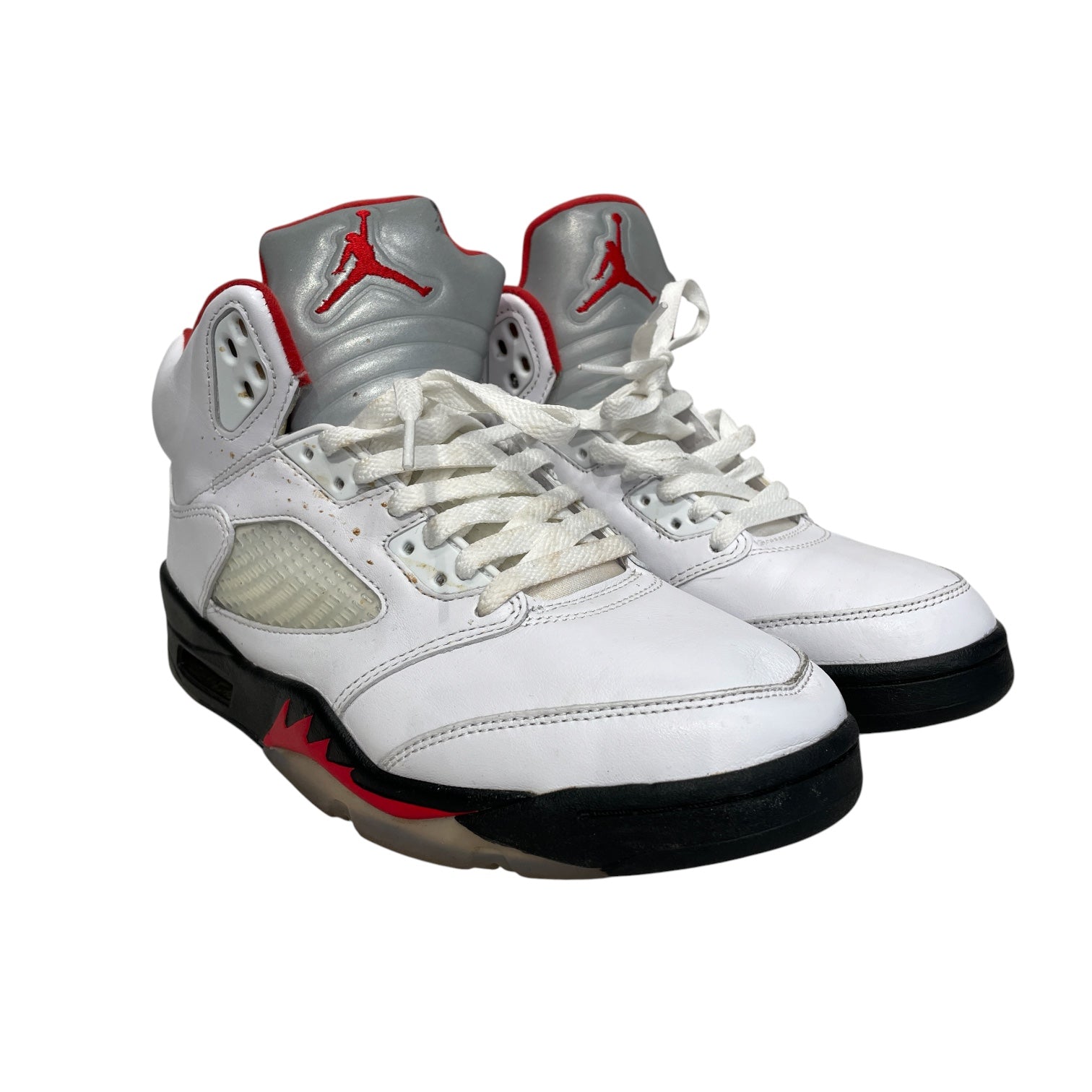 NIKE/AIR JORDAN 5 RETRO/Hi-Sneakers/US 8/Faux Leather/WHT/DA1911-102 view 1