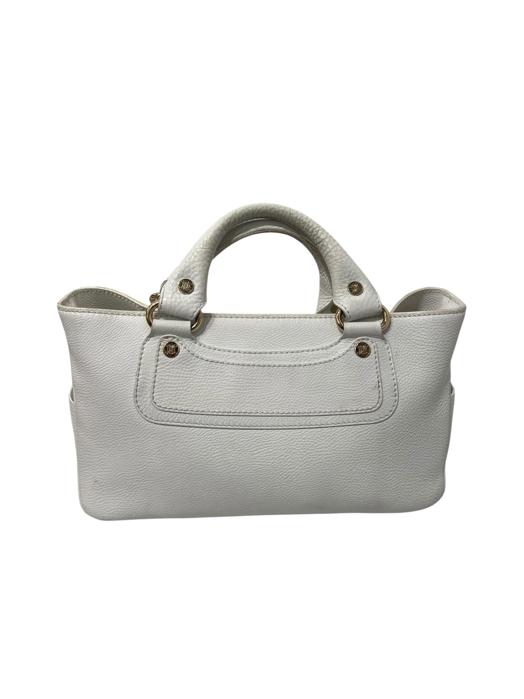 CELINE/Bag/Leather/WHT/BOOGIE BAG GLD HARDWARE view 2