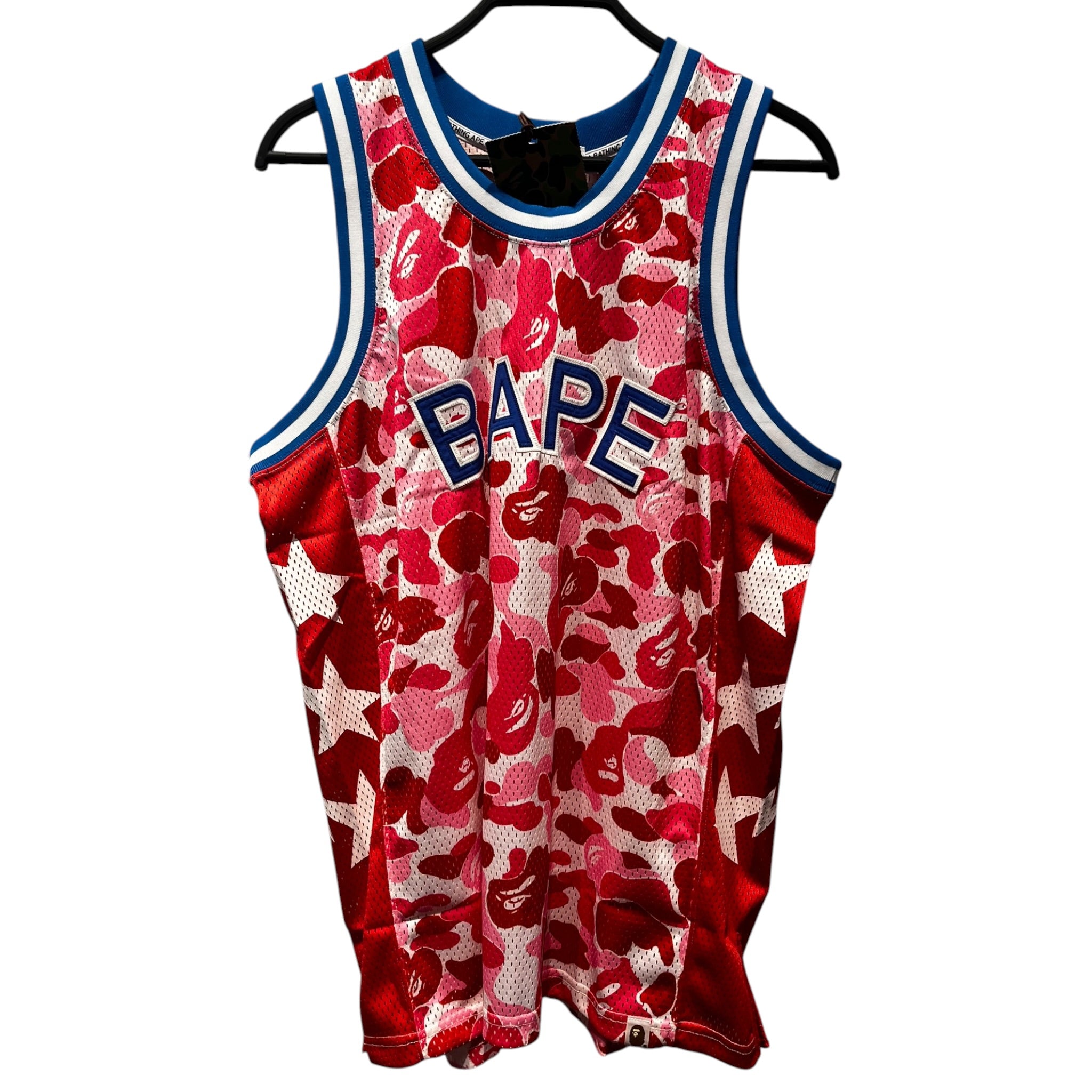 A BATHING APE/Tank Top/XL/Polyester/PNK/Camouflage/Basketball Jersey view 1