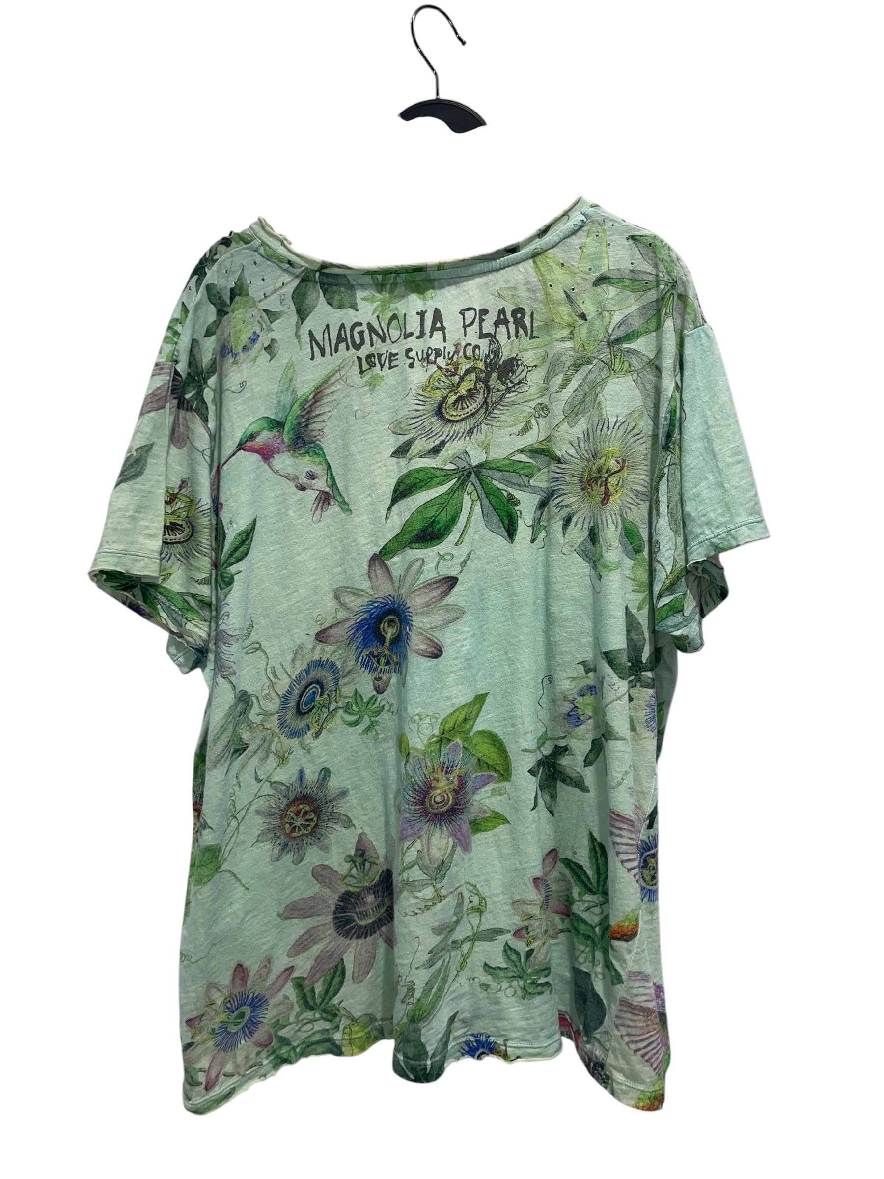 Magnolia Pearl/T-Shirt/Floral Pattern/Cotton/GRN/ view 2
