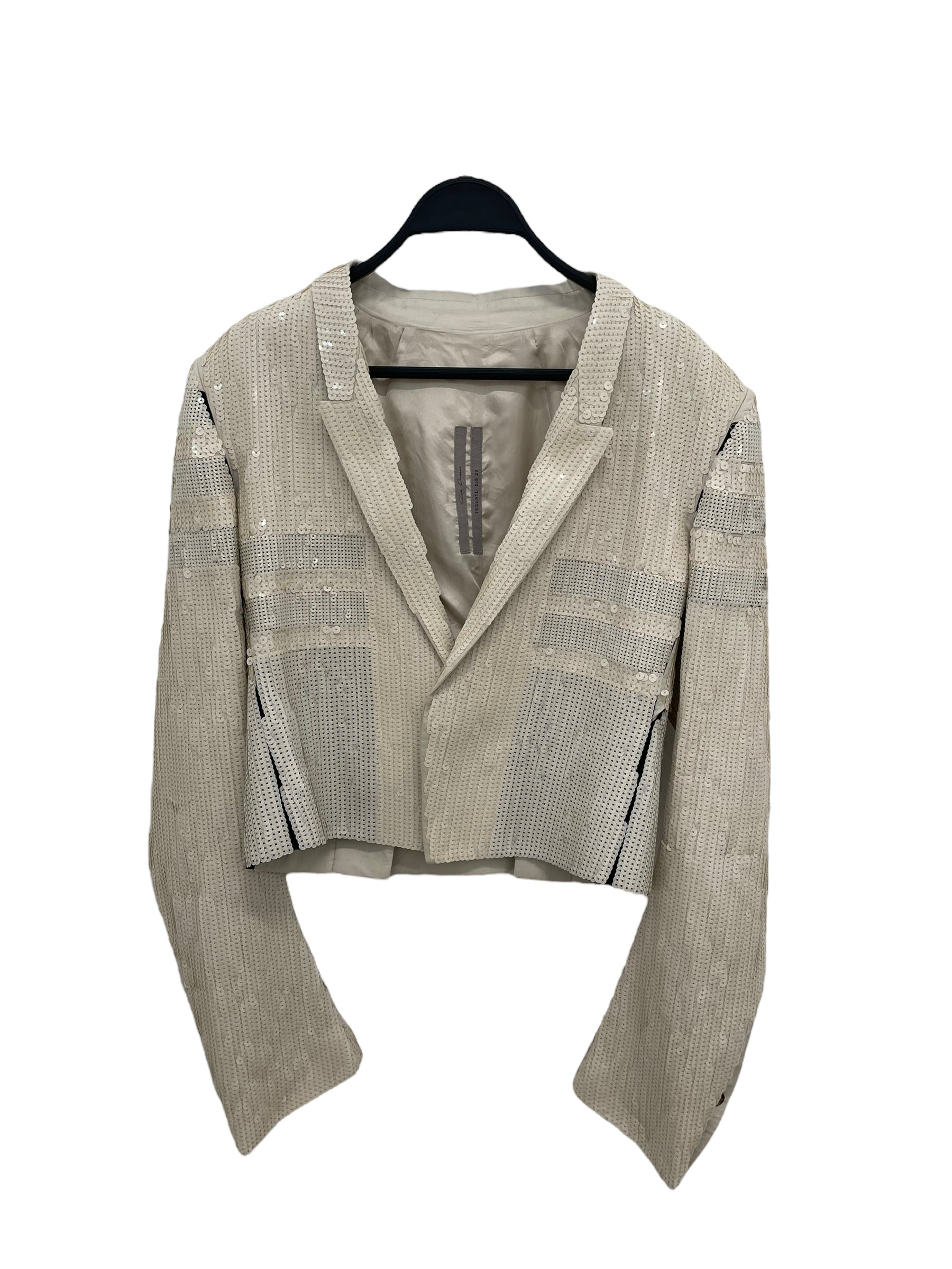 Rick Owens///Jacket/44/Iridescent /Polyester/CRM/// view 1