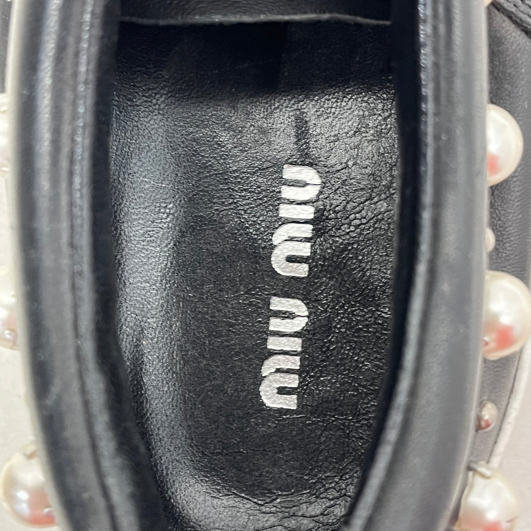 MIU MIU/Low-Sneakers/US 7/Leather/WHT/Pearl Sneaker – 2nd
