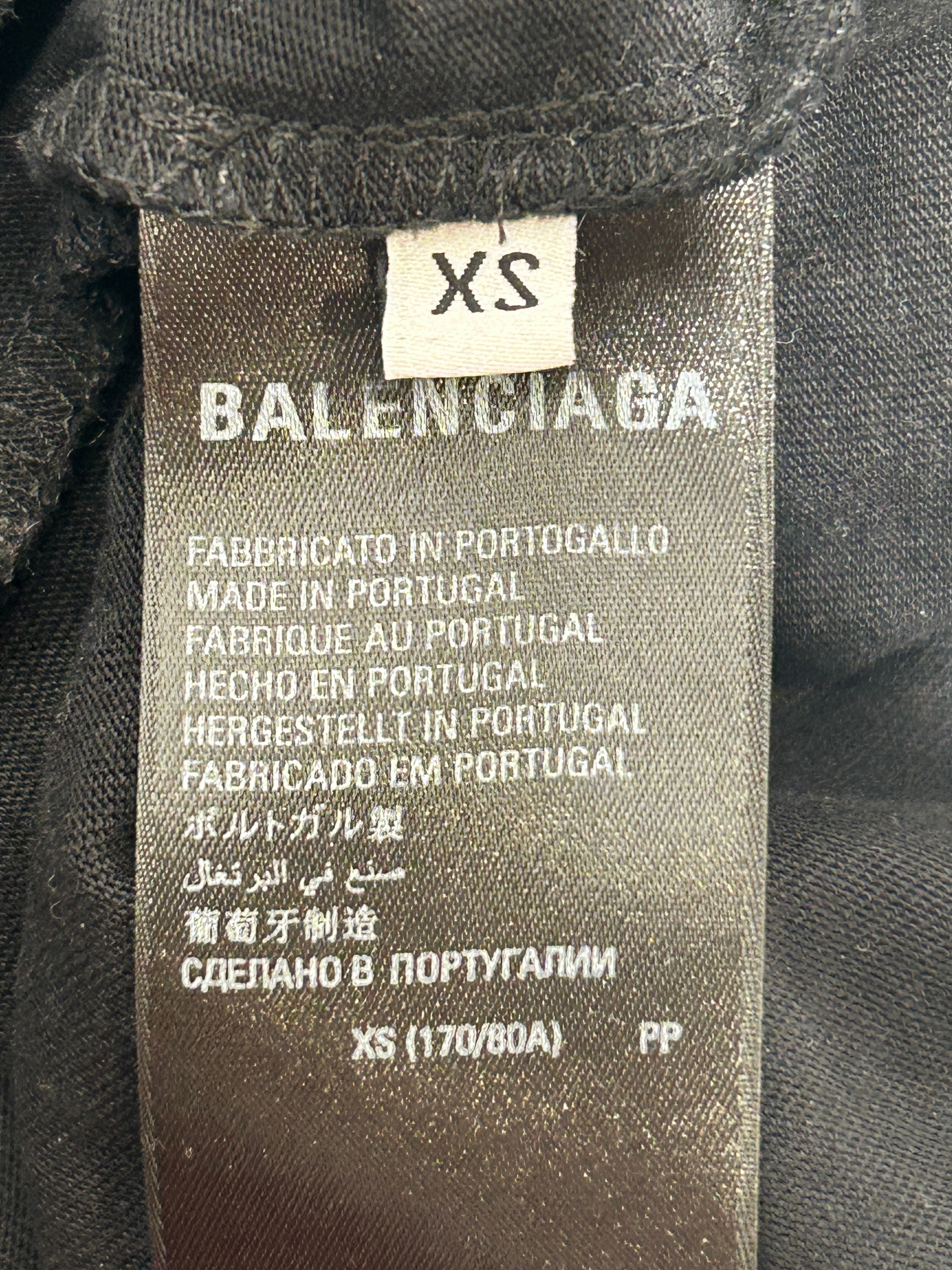 BALENCIAGA/T-Shirt/XS/Cotton/BLK/HAND DRAWN POLITICAL view 4