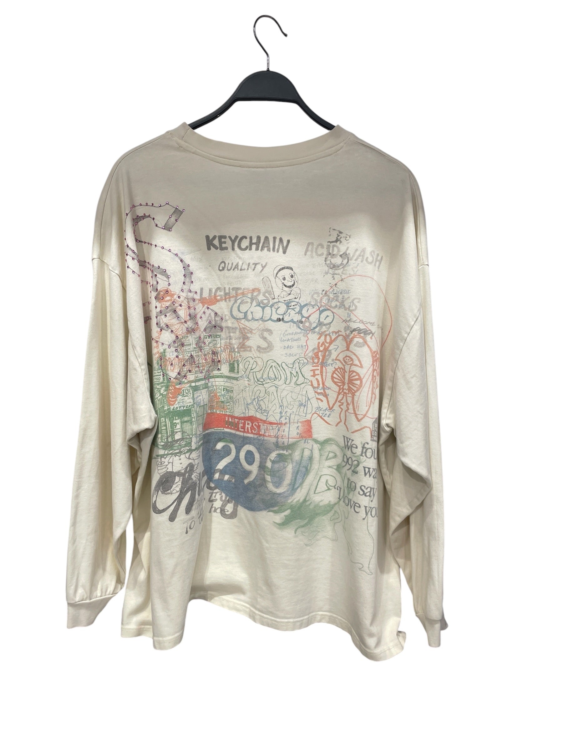 JOE FRESHGOODS /LS T-Shirt/L/Cotton/CRM/TIGER X CHICAGO GRAPHIC view 2