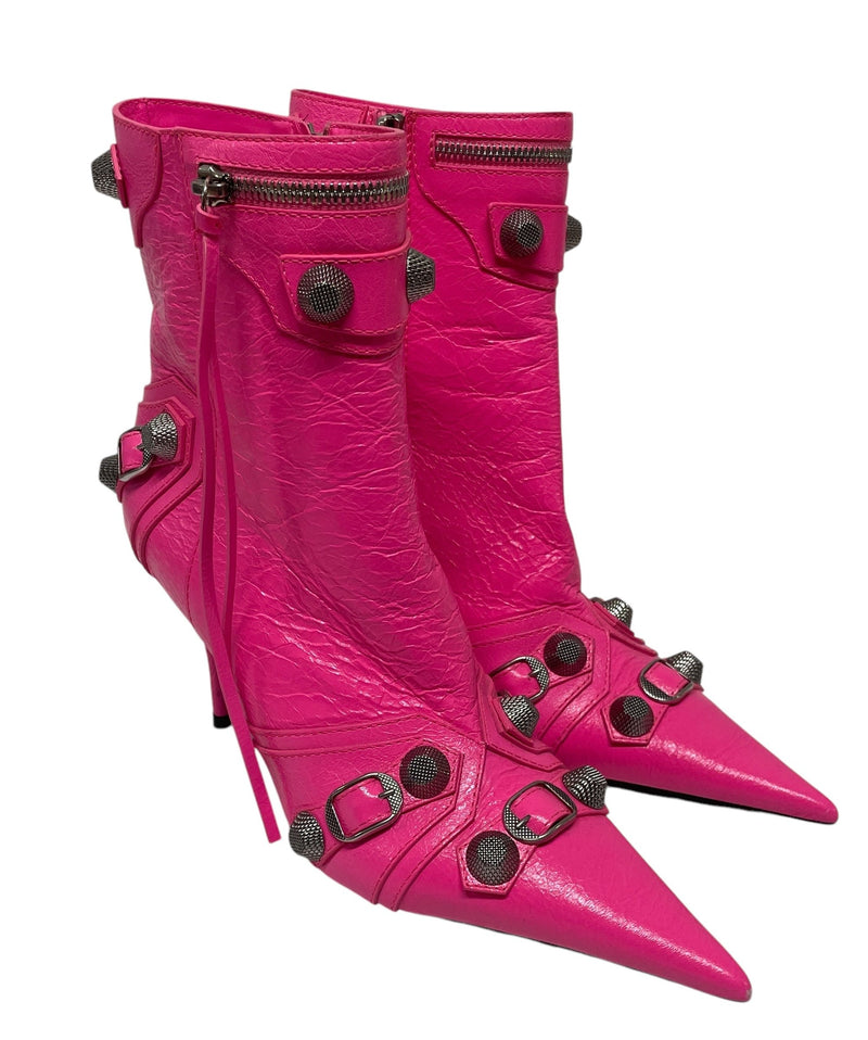 BALENCIAGA/Heels/EU 39/Leather/PNK/cagole  heel
