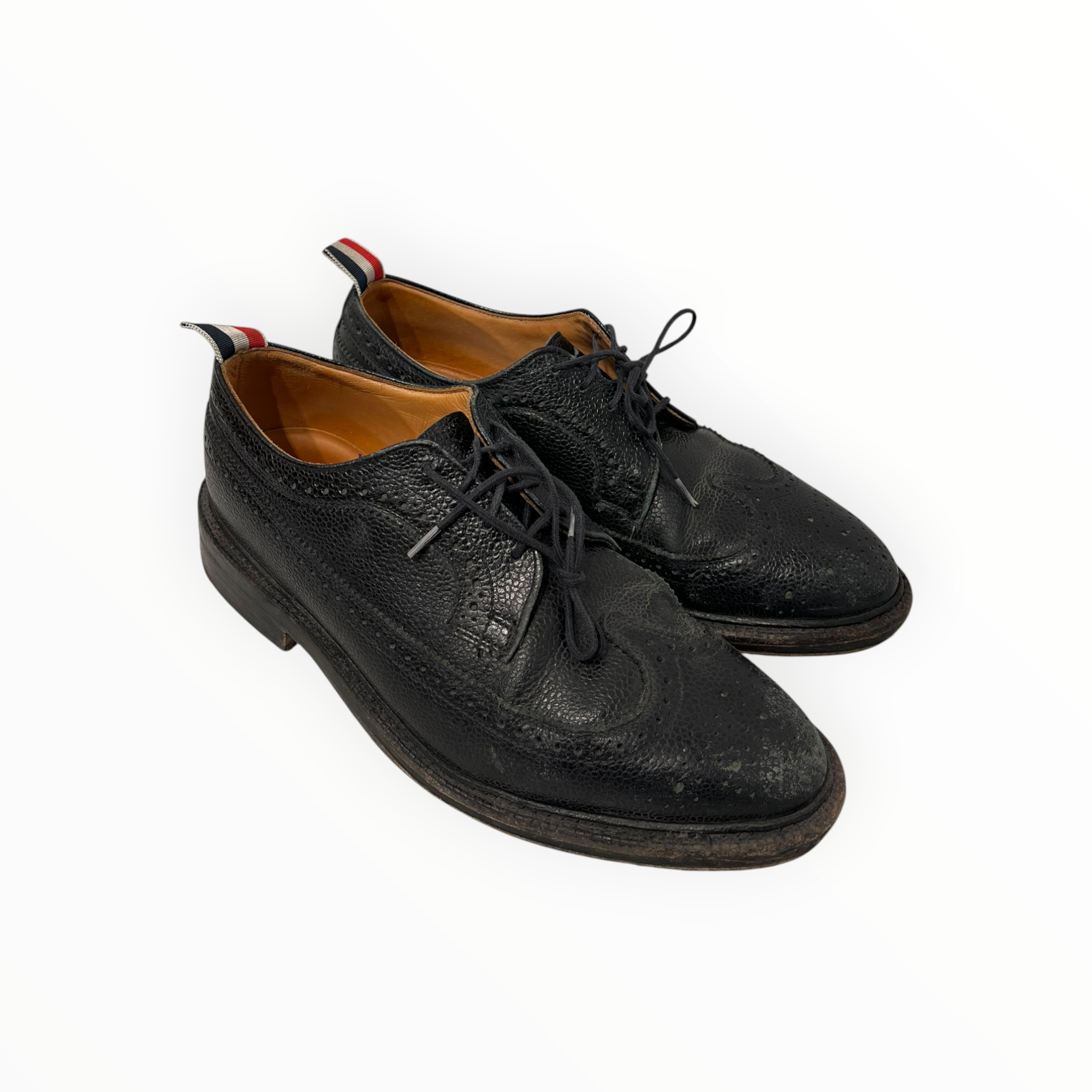 THOM BROWNE. NEW YORK/Dress Shoes/US 8.5/Leather/BLK/PEBBLE GRAIN LEATHER SHOES view 2