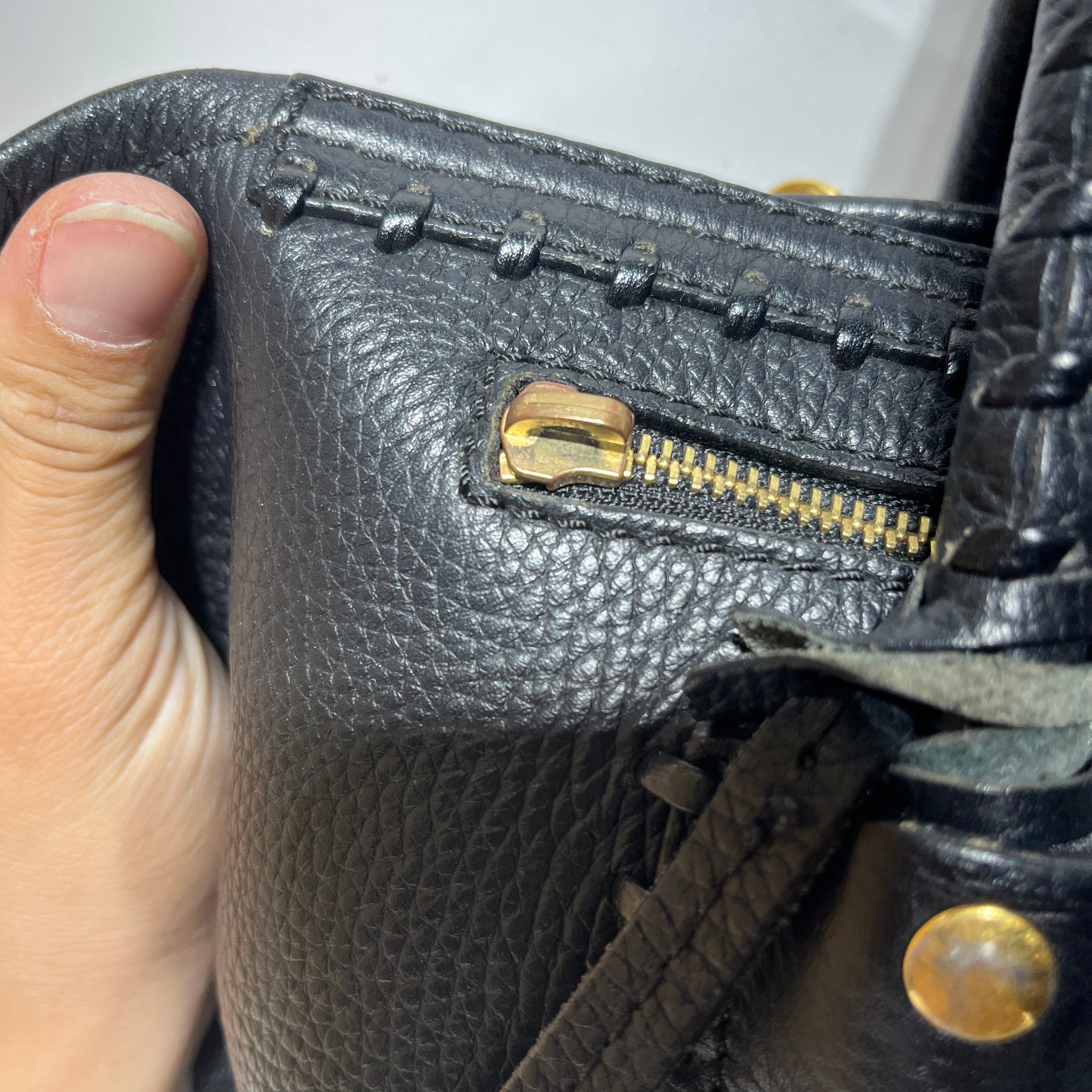 Alexander McQueen/Cross Body Bag/Leather/BLK/WHIPSTICHED FOLK TOTE view 12