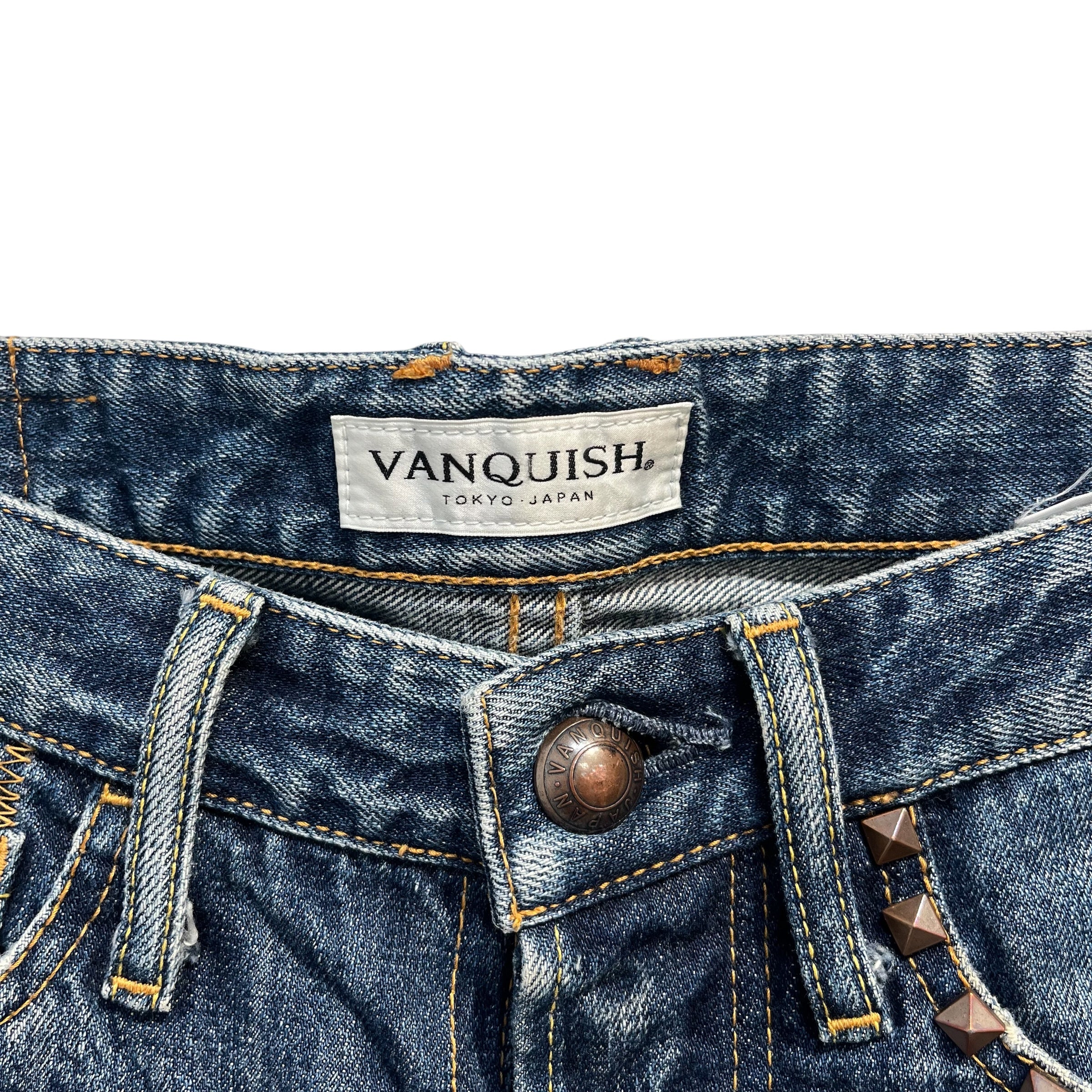 VANQUISH/Pants/Cotton/IDG/studded pocket square fades view 3