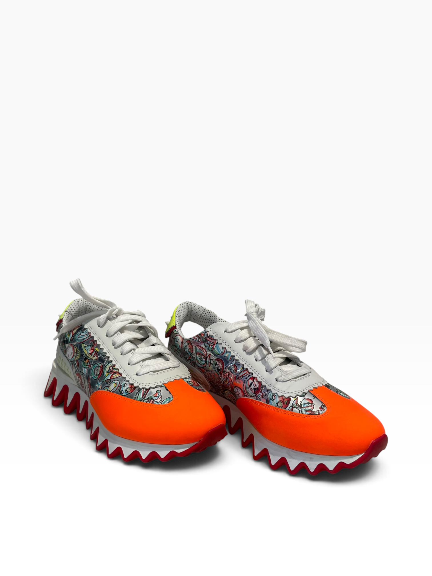 Christian Louboutin/Low-Sneakers/EU 41.5/All Over Print/Leather/MLT/LOUBISHARK view 2